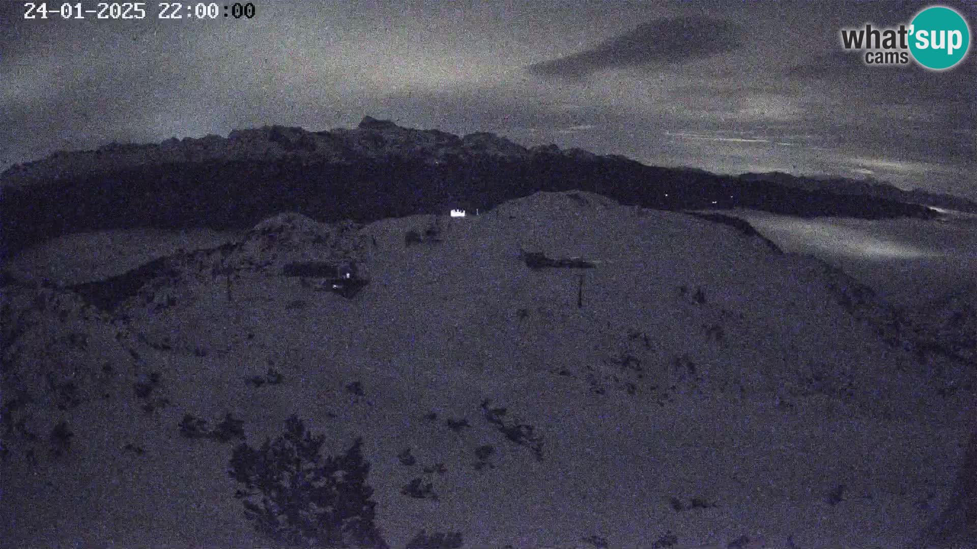 Vogel Ski Resort webcam View from Orlova Glava to Triglav