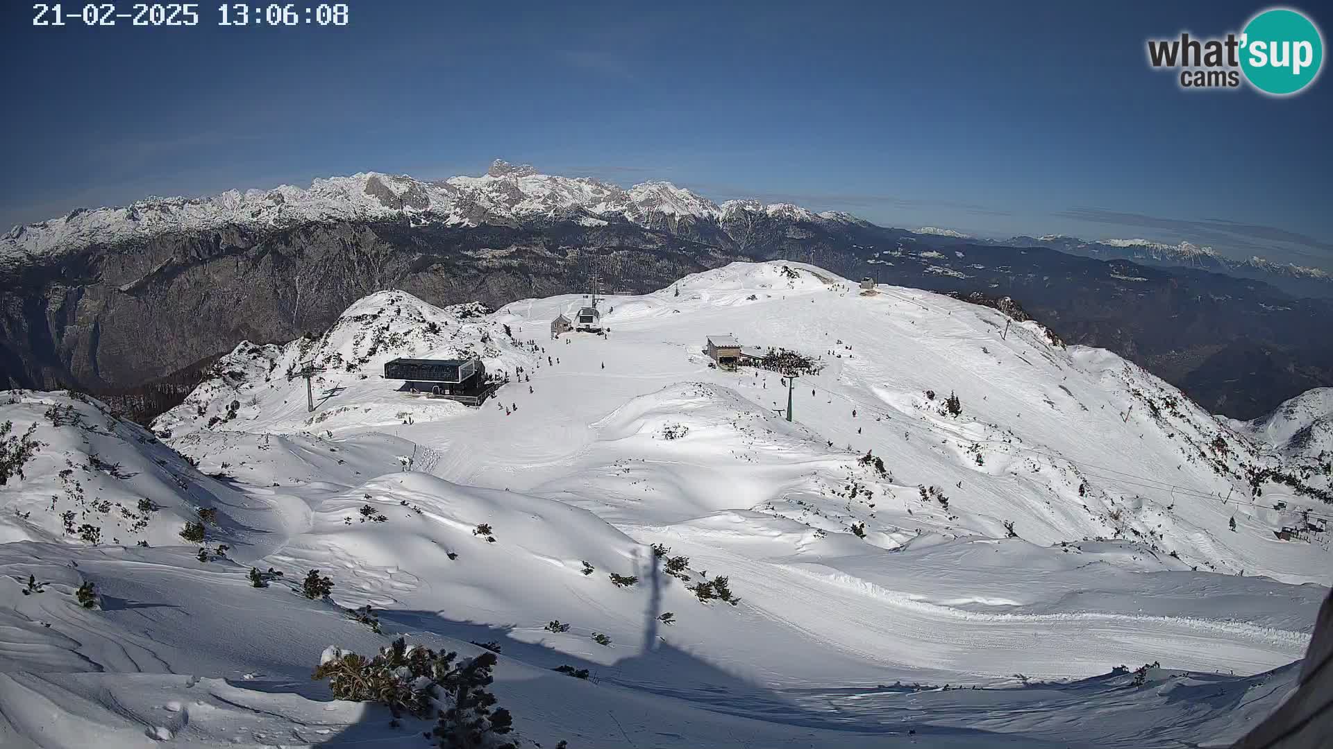 Skijalište Vogel web kamera panorama sa Orlove glave proti Triglavu