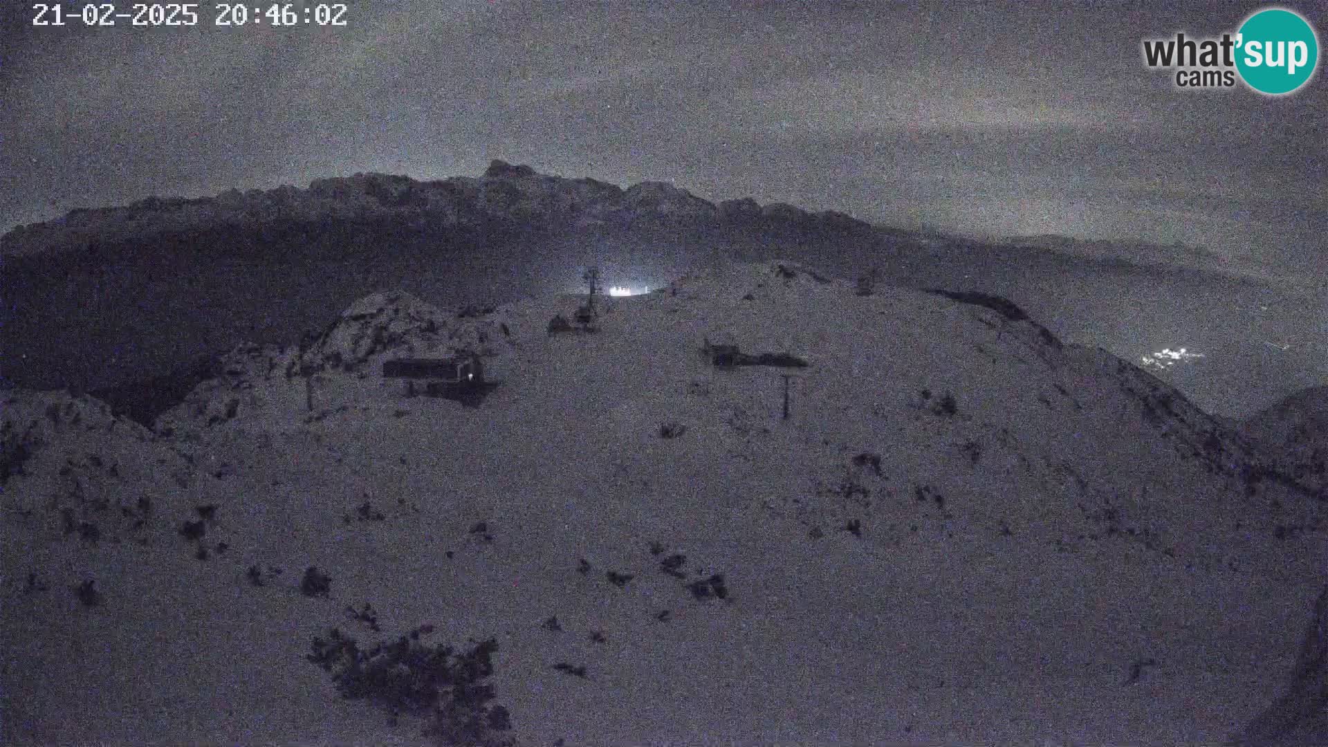 Vogel Ski Resort webcam View from Orlova Glava to Triglav