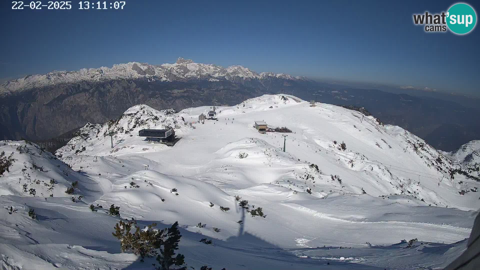 Skijalište Vogel web kamera panorama sa Orlove glave proti Triglavu