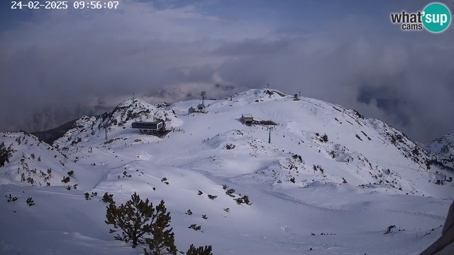 Skigebiet Vogel webcam Orlova Glava und Triglav