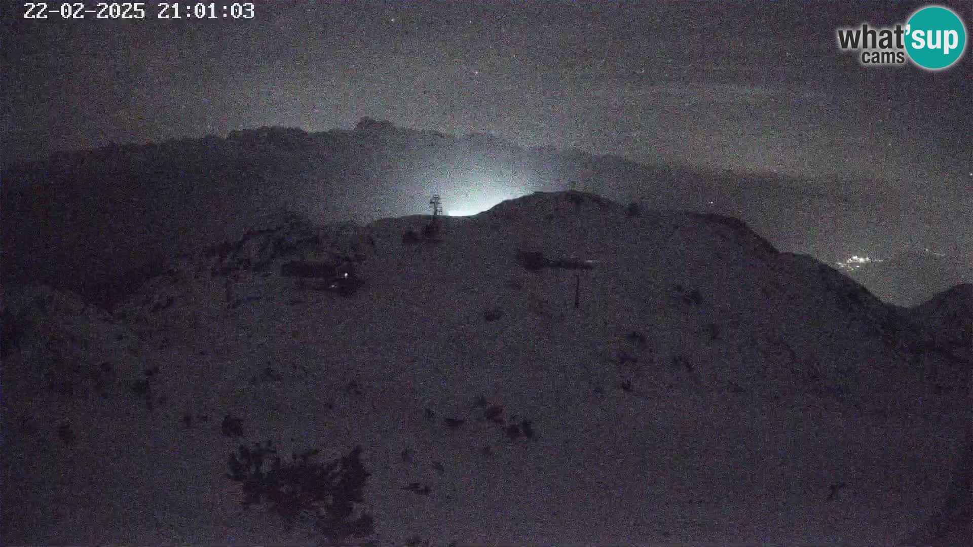 Vogel Ski Resort webcam View from Orlova Glava to Triglav