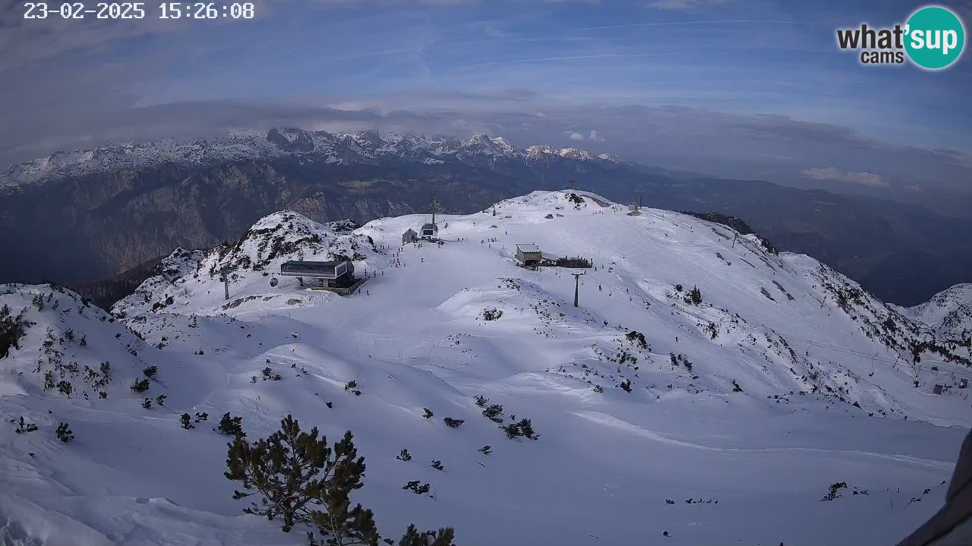 Smučišče Vogel Spletna kamera Pogled z Orlove Glave proti Triglavu