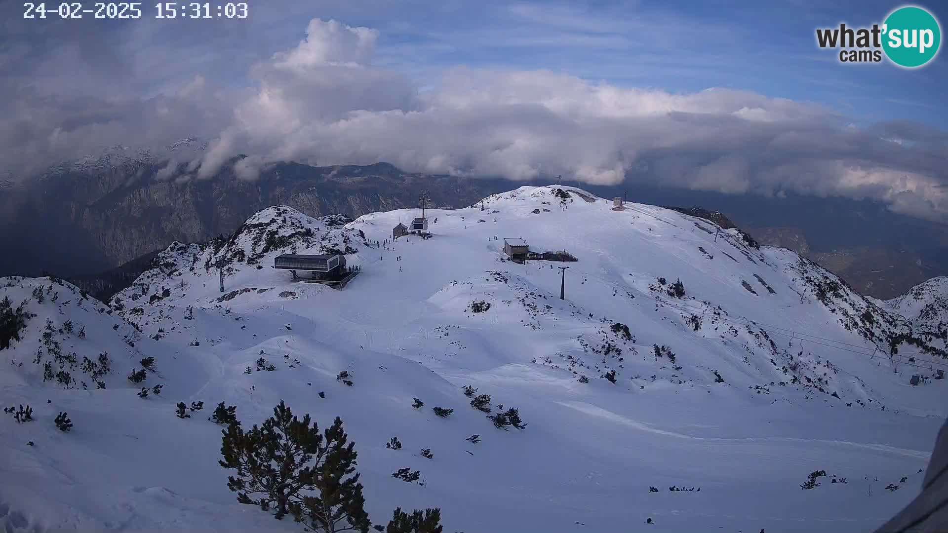 Skigebiet Vogel webcam Orlova Glava und Triglav