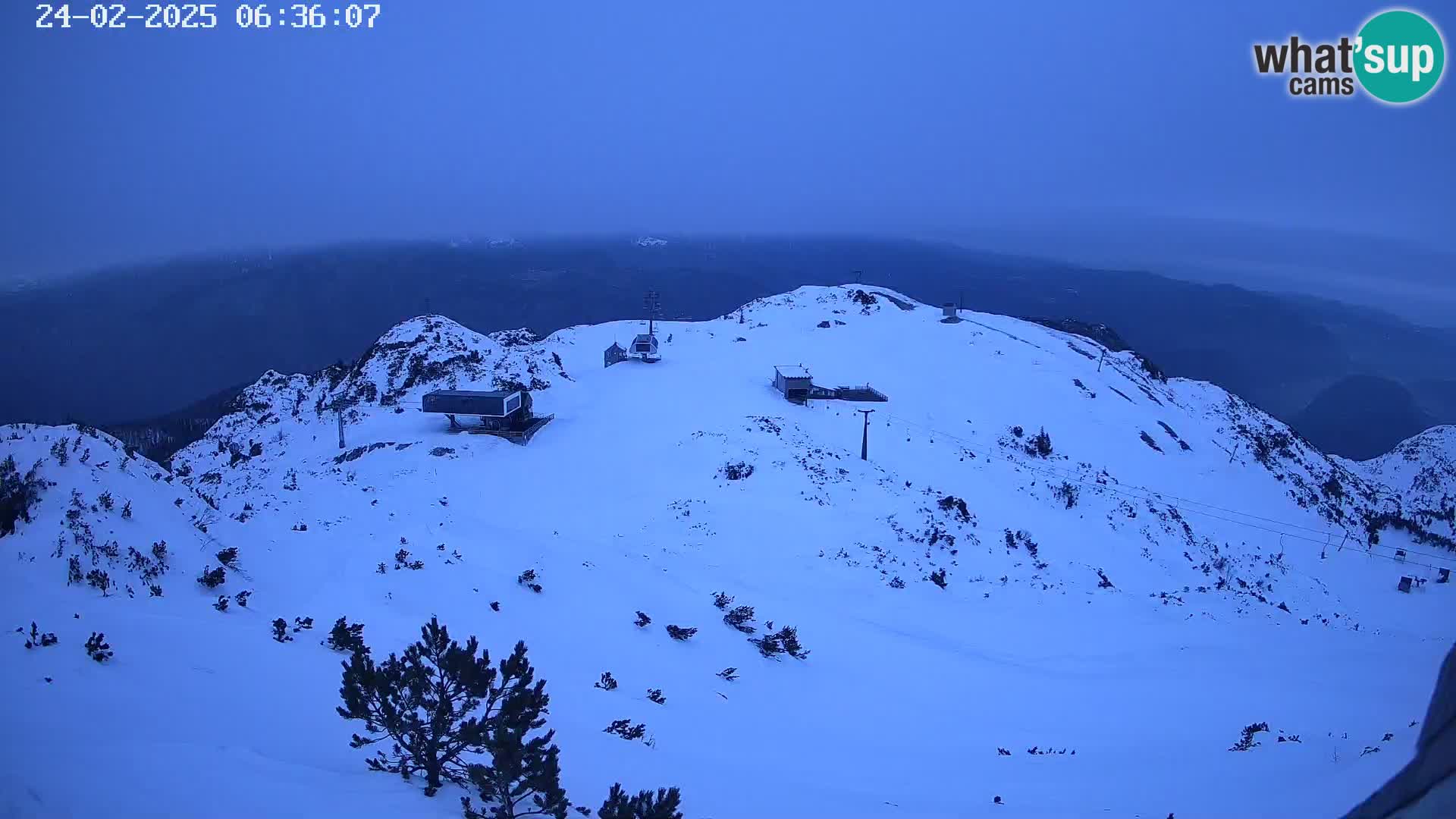 Skigebiet Vogel webcam Orlova Glava und Triglav