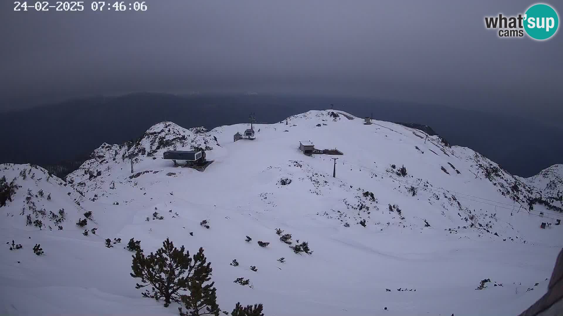 Smučišče Vogel Spletna kamera Pogled z Orlove Glave proti Triglavu