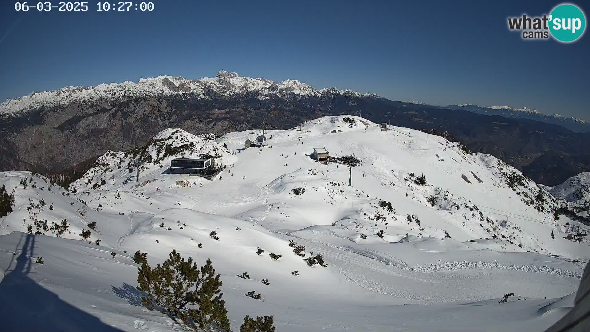 Skijalište Vogel web kamera panorama sa Orlove glave proti Triglavu