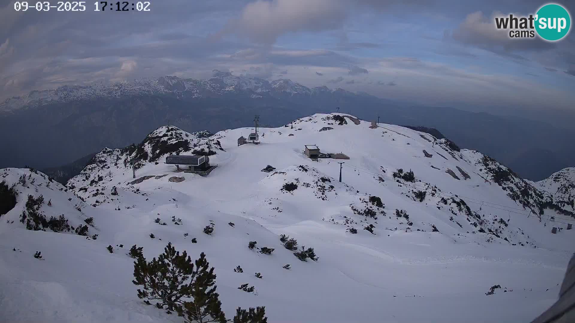 Smučišče Vogel Spletna kamera Pogled z Orlove Glave proti Triglavu