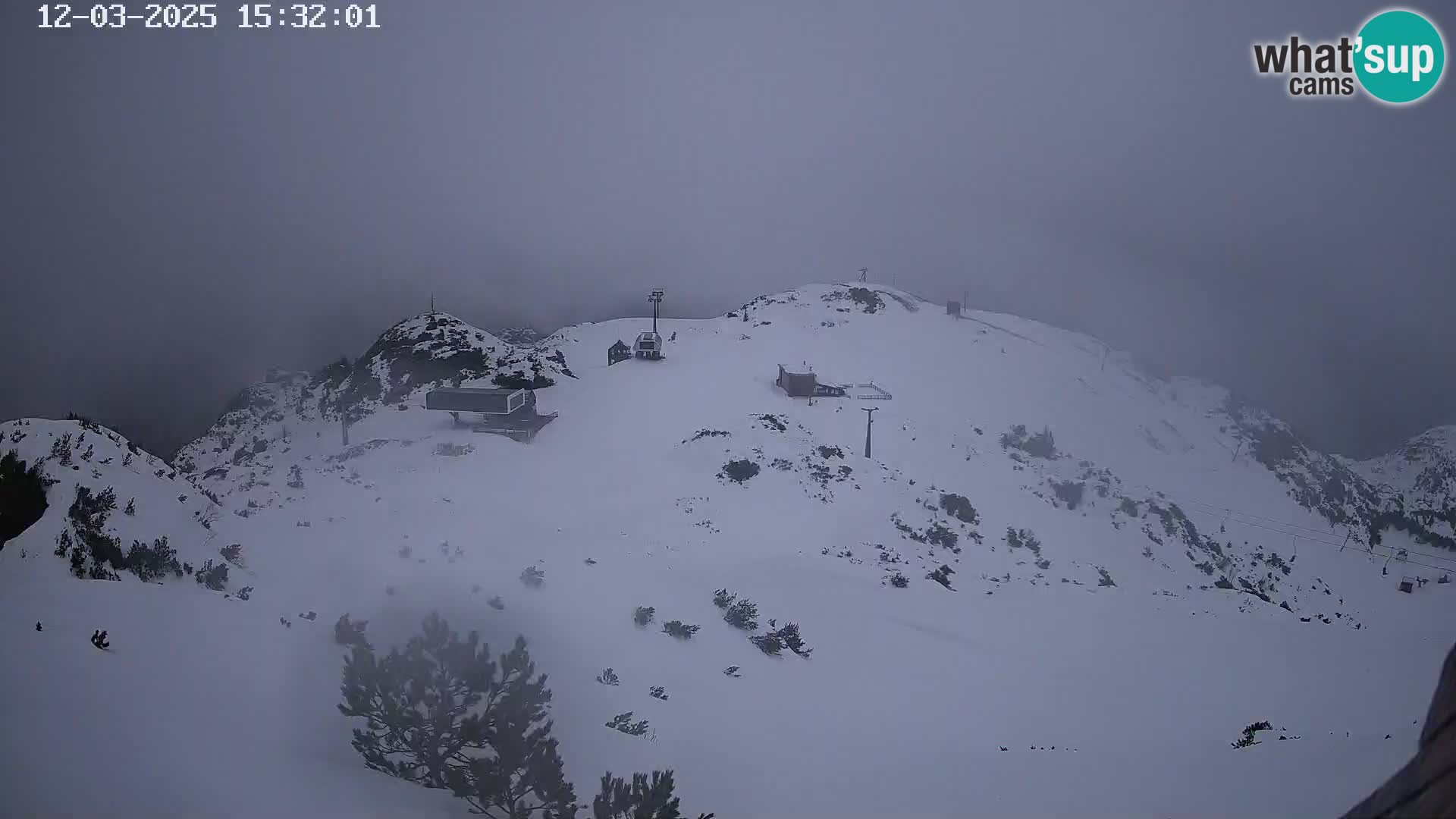 Stazione sciistica Vogel webcam Panorama dalla Orlova glave verso il Triglav