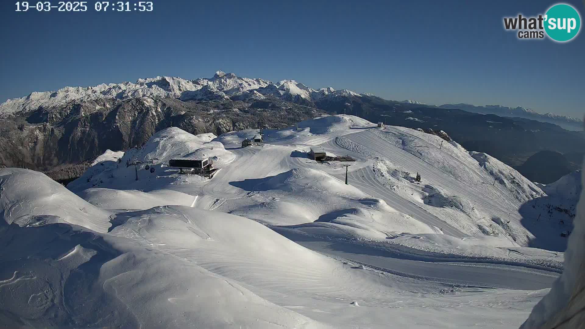 Skigebiet Vogel webcam Orlova Glava und Triglav