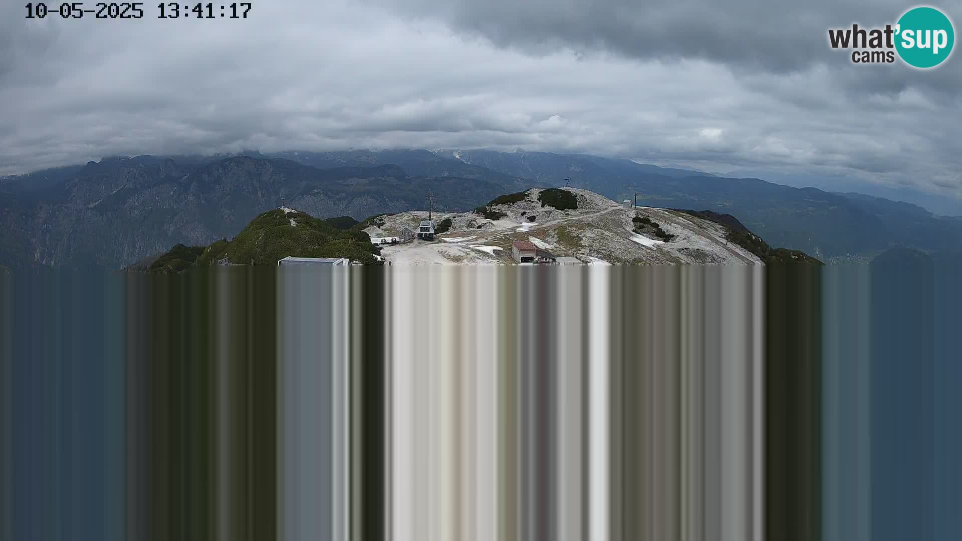 Vogel Ski Resort webcam View from Orlova Glava to Triglav