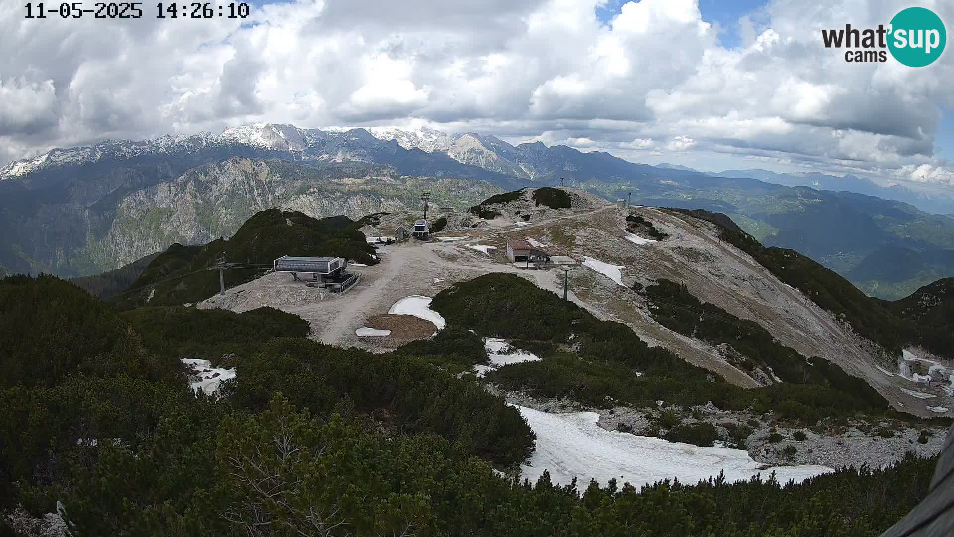 Skijalište Vogel web kamera panorama sa Orlove glave proti Triglavu