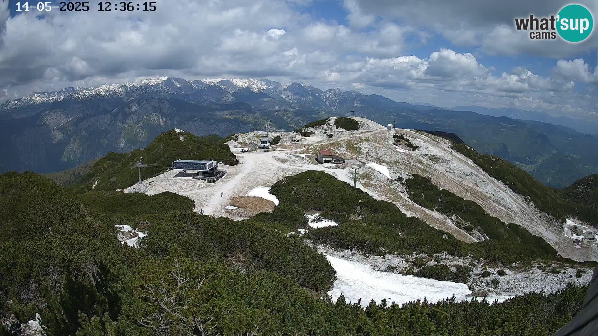 Skijalište Vogel web kamera panorama sa Orlove glave proti Triglavu