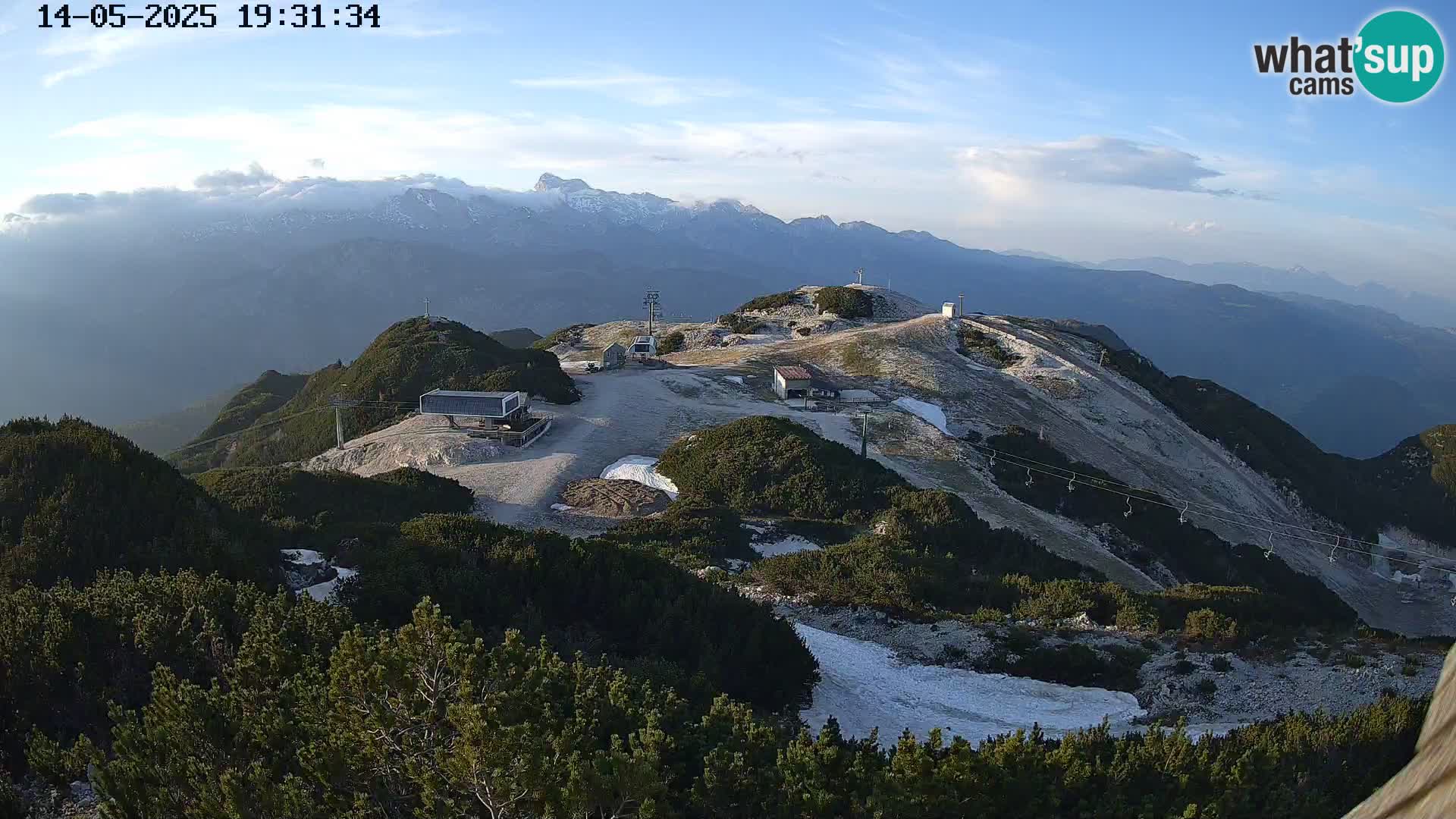 Skijalište Vogel web kamera panorama sa Orlove glave proti Triglavu