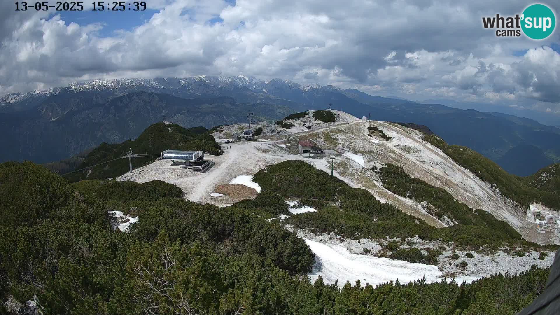 Skijalište Vogel web kamera panorama sa Orlove glave proti Triglavu
