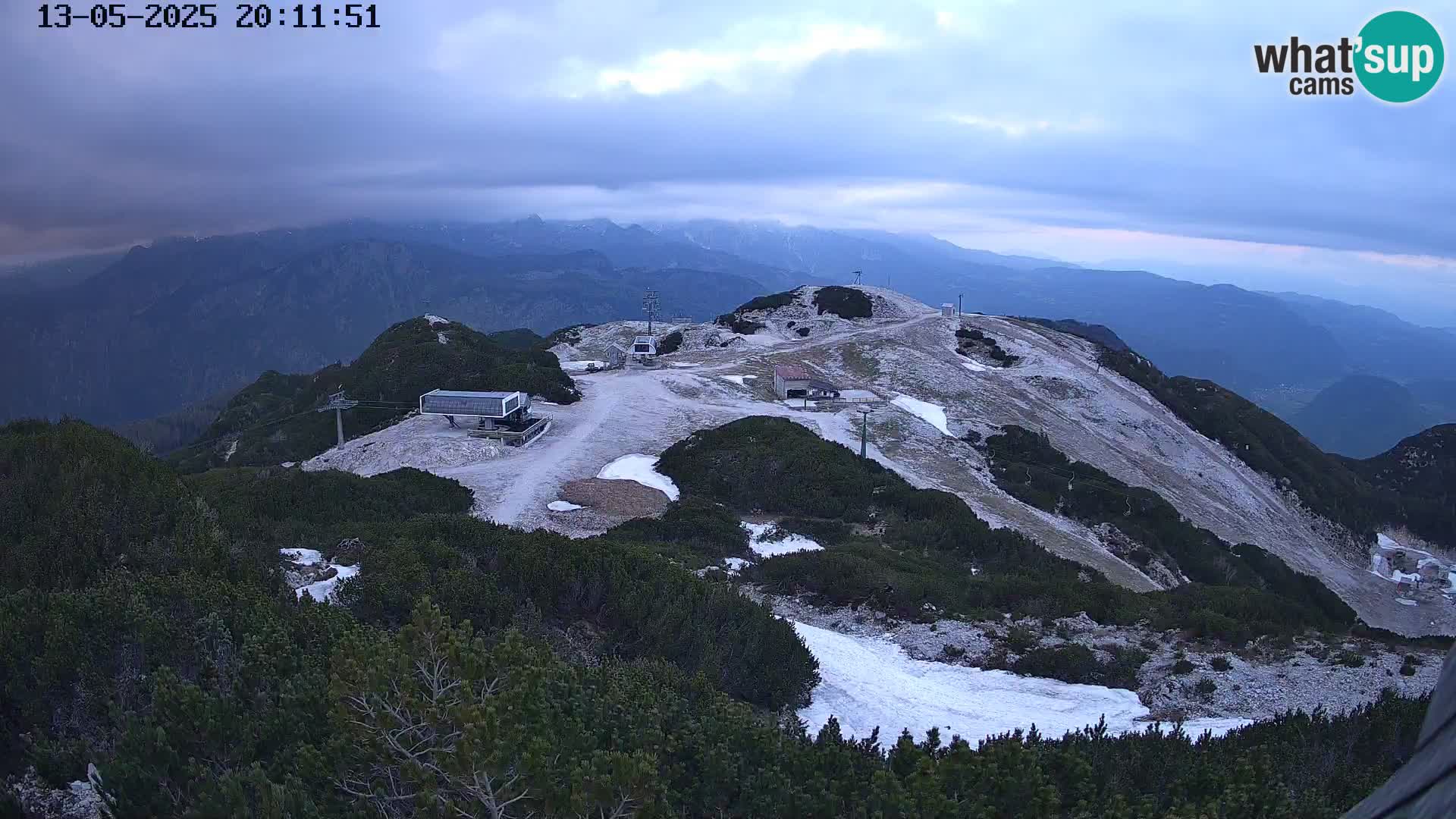 Skijalište Vogel web kamera panorama sa Orlove glave proti Triglavu