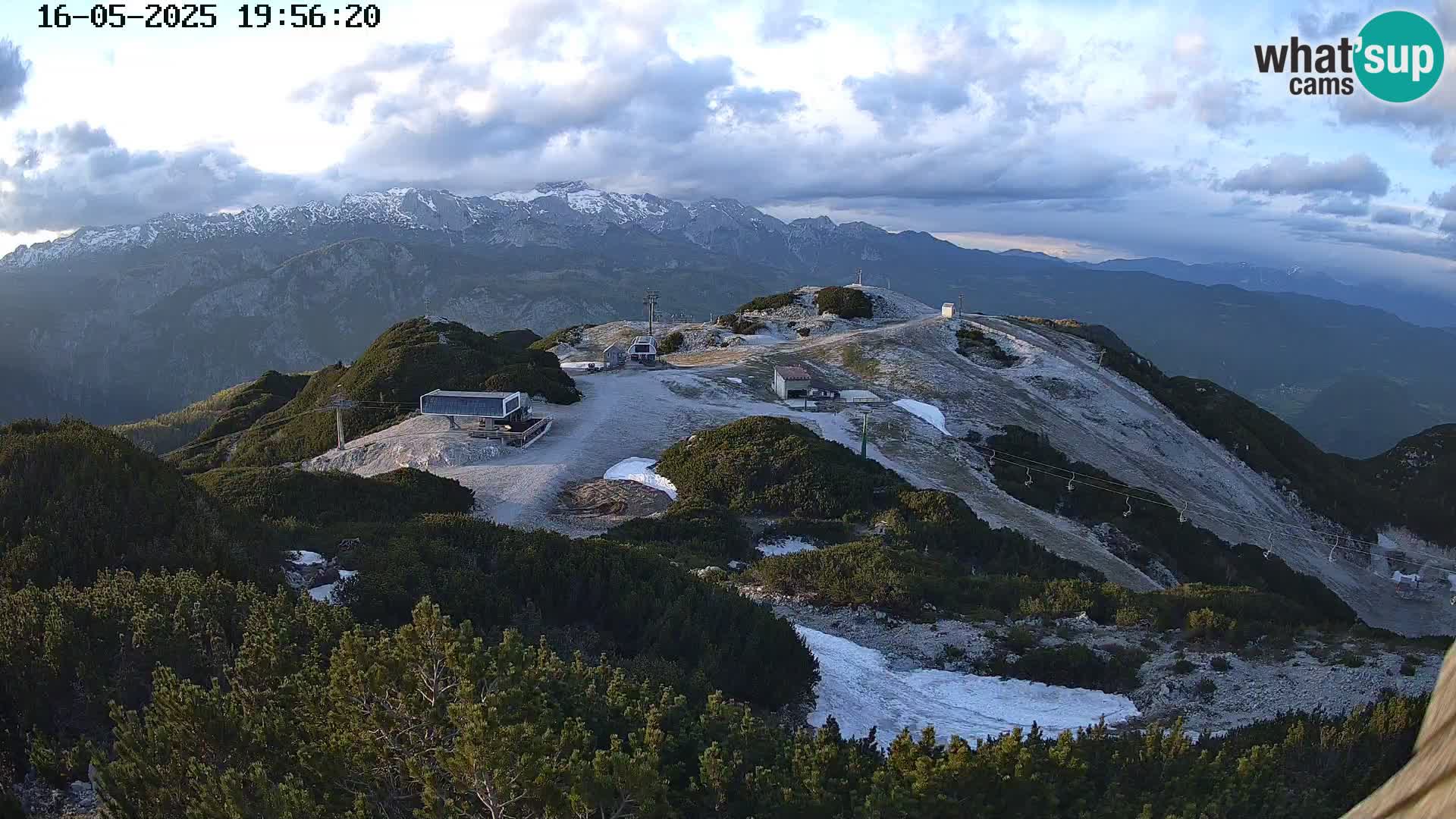 Skijalište Vogel web kamera panorama sa Orlove glave proti Triglavu
