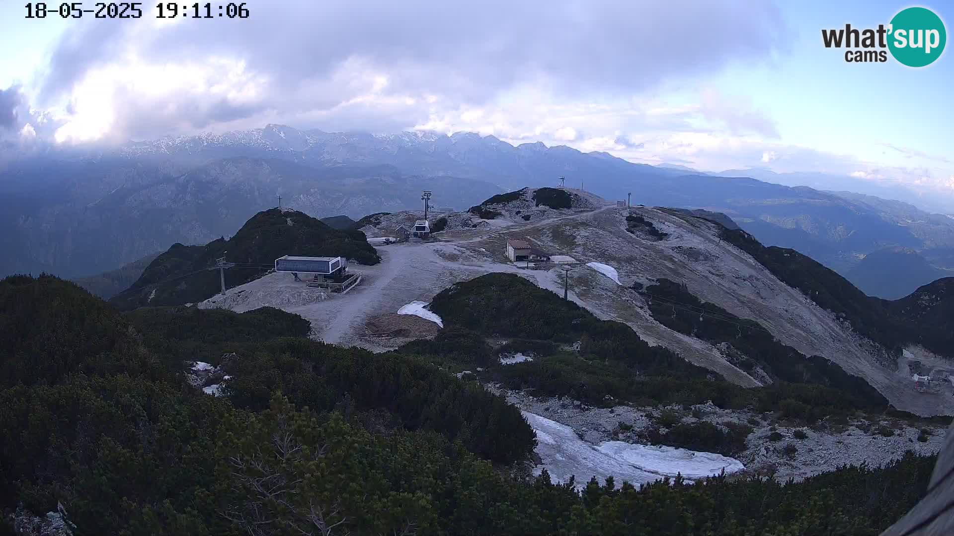 Skijalište Vogel web kamera panorama sa Orlove glave proti Triglavu
