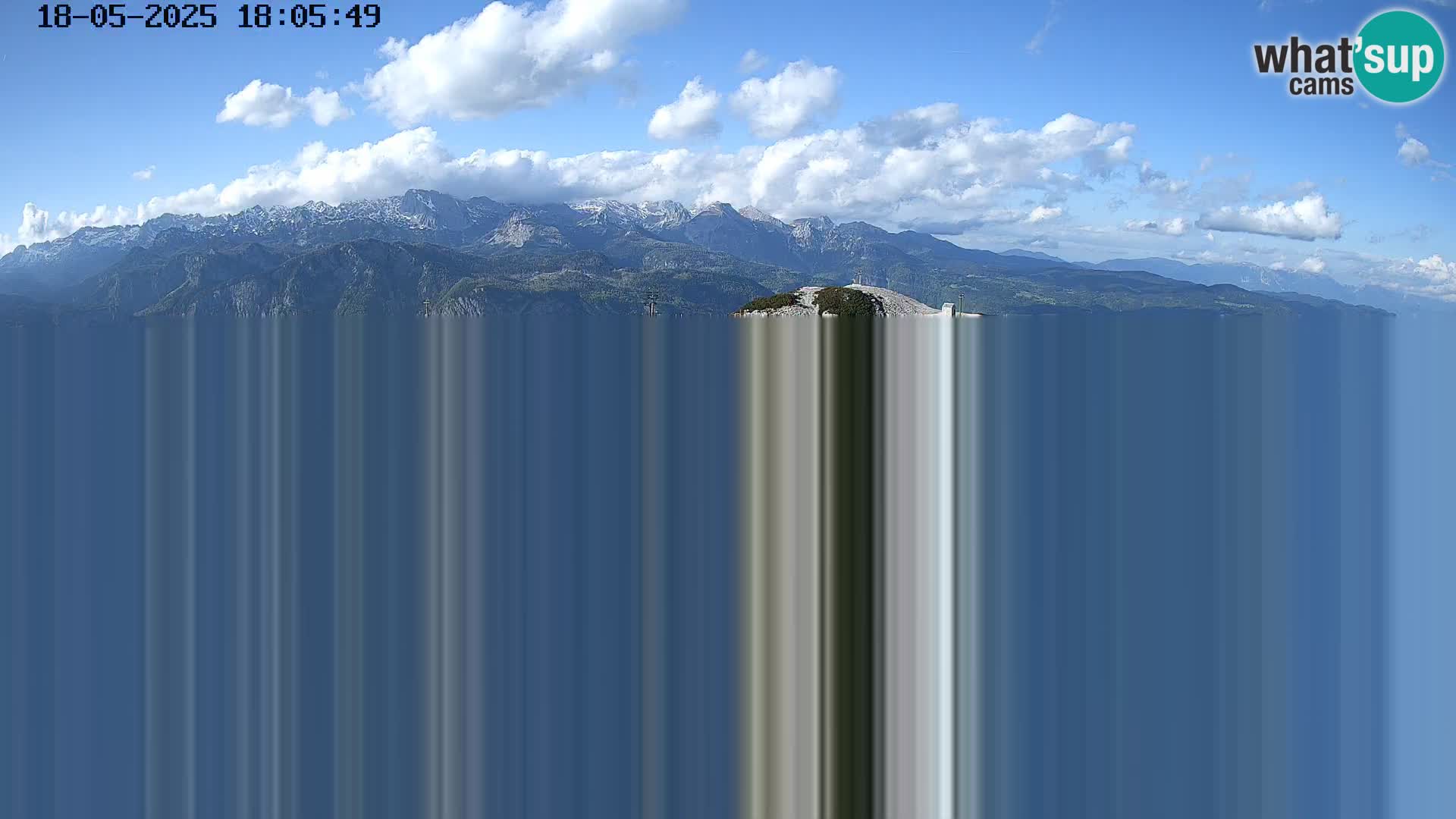 Stazione sciistica Vogel webcam Panorama dalla Orlova glave verso il Triglav