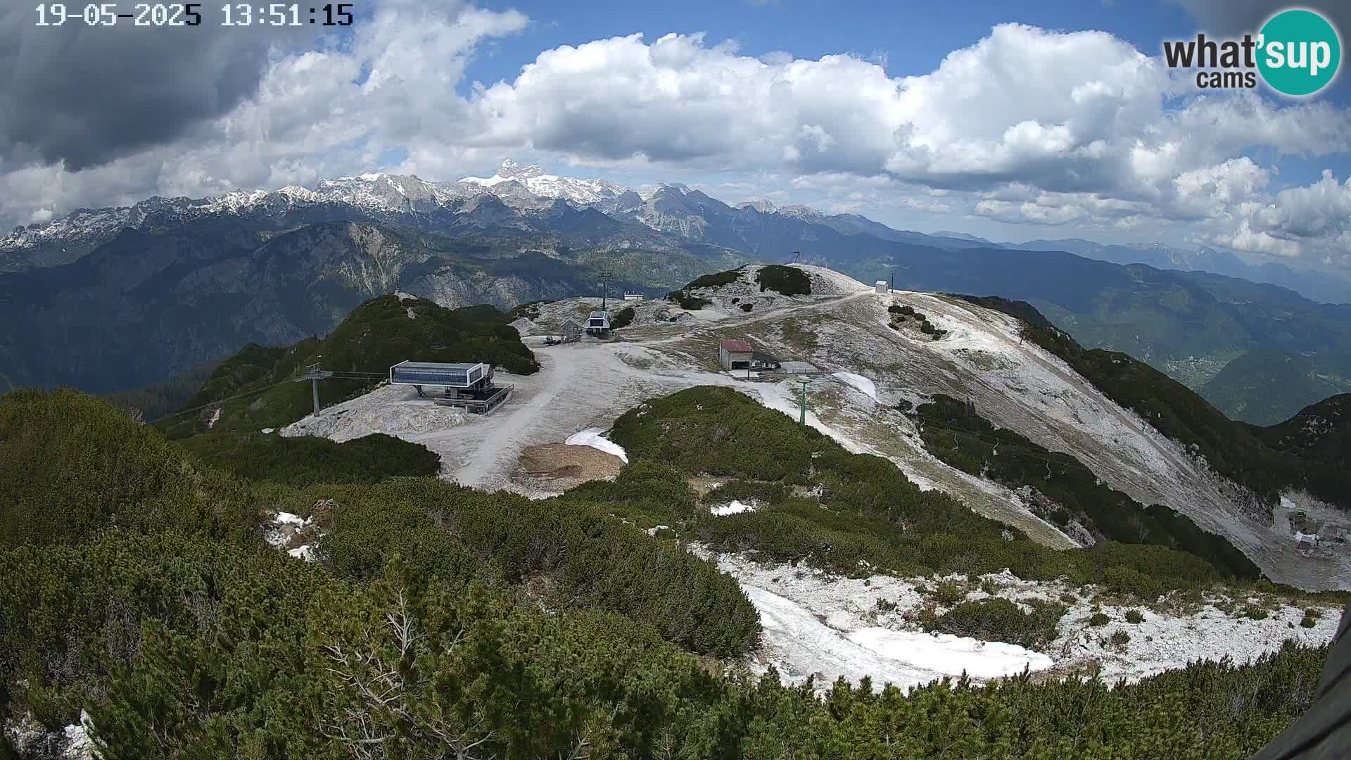 Skijalište Vogel web kamera panorama sa Orlove glave proti Triglavu