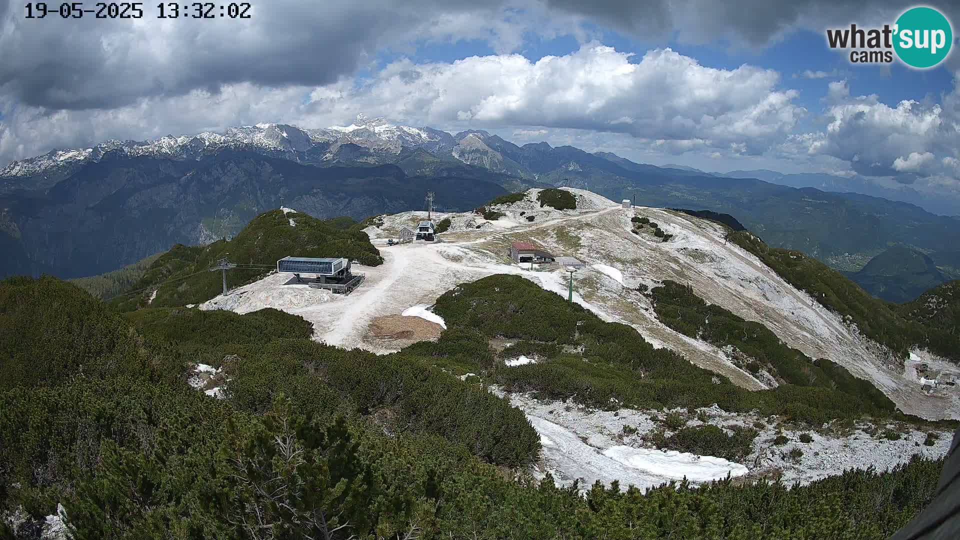 Smučišče Vogel Spletna kamera Pogled z Orlove Glave proti Triglavu