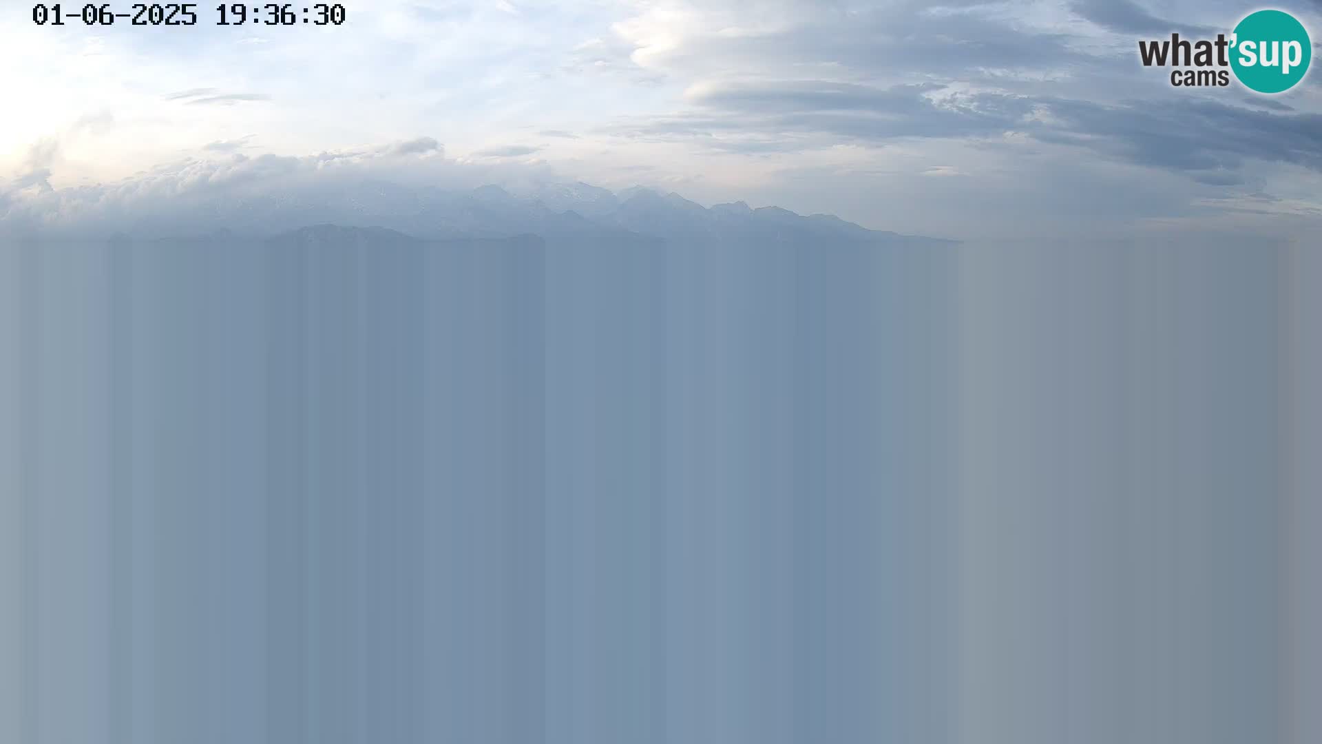 Stazione sciistica Vogel webcam Panorama dalla Orlova glave verso il Triglav