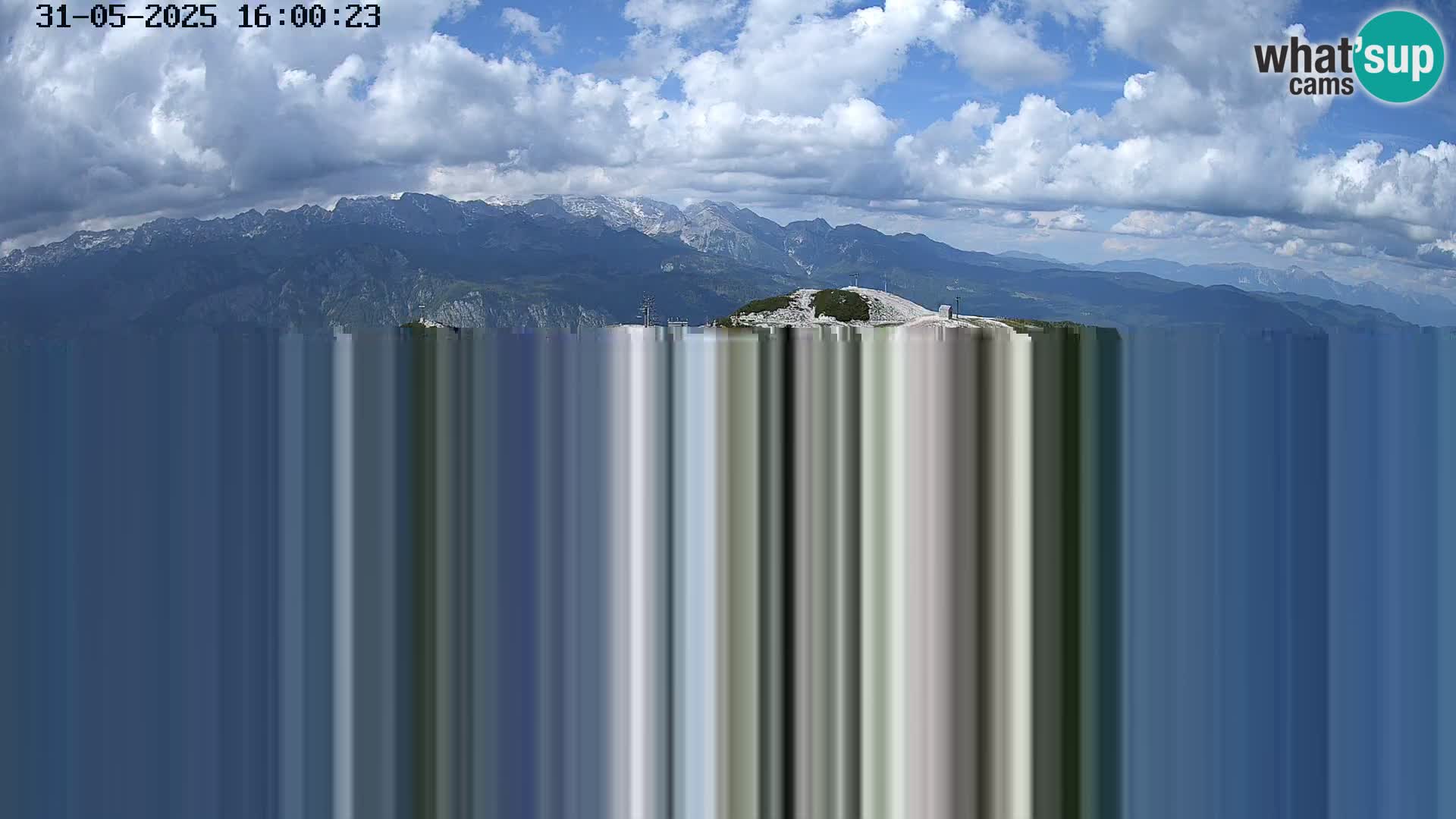 Stazione sciistica Vogel webcam Panorama dalla Orlova glave verso il Triglav