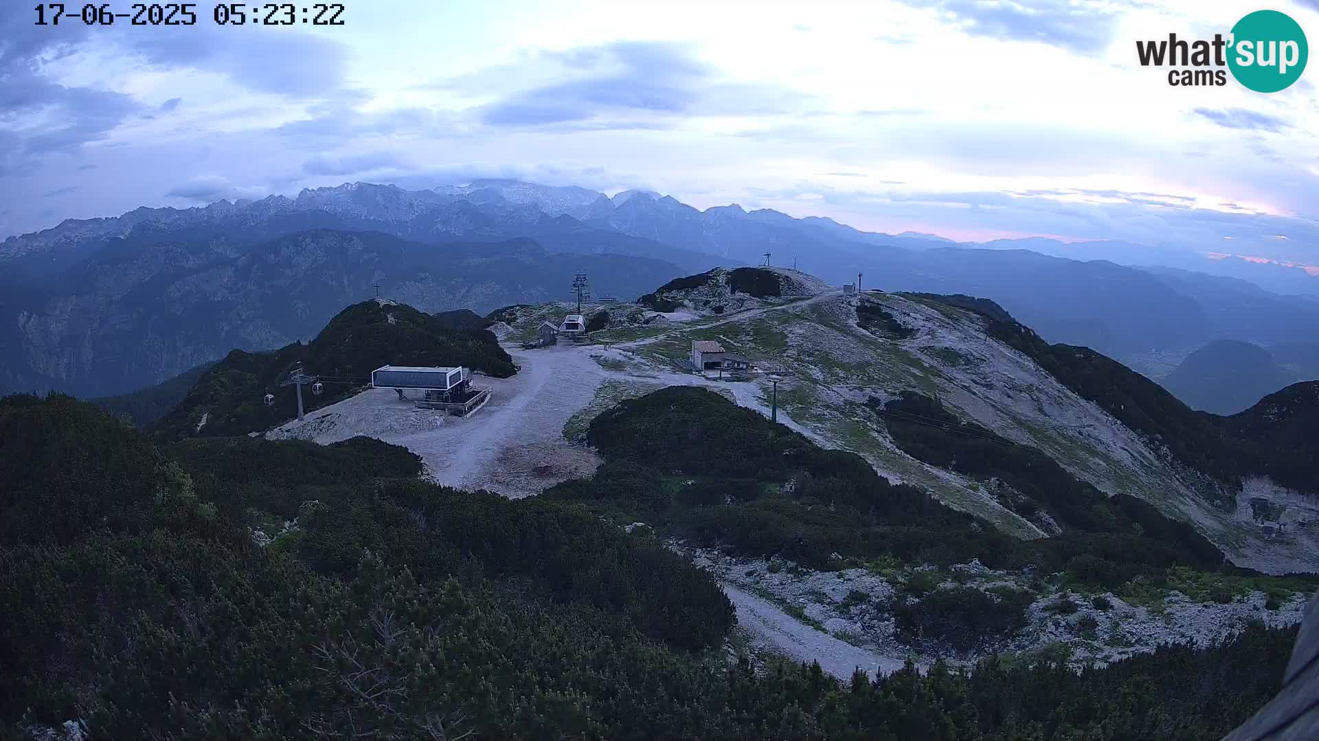 Skijalište Vogel web kamera panorama sa Orlove glave proti Triglavu