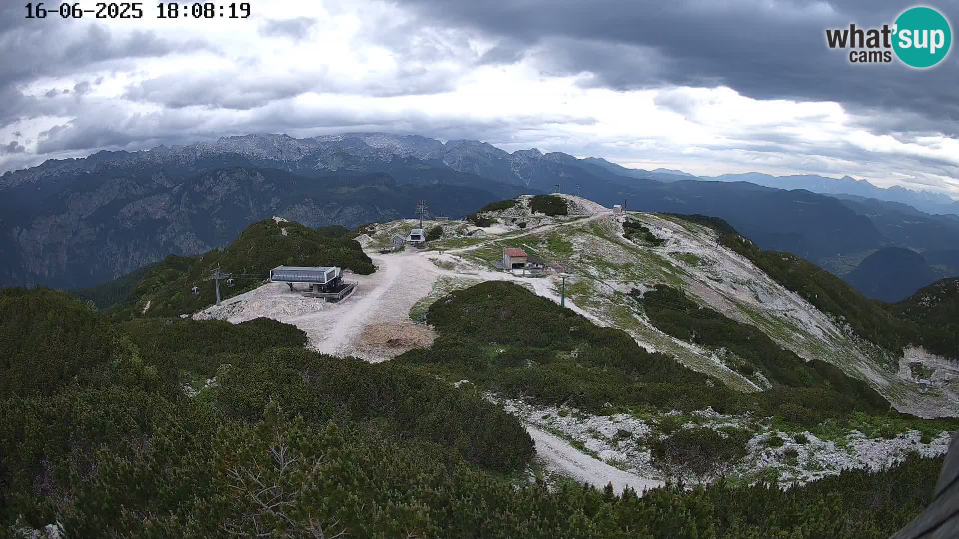 Skijalište Vogel web kamera panorama sa Orlove glave proti Triglavu