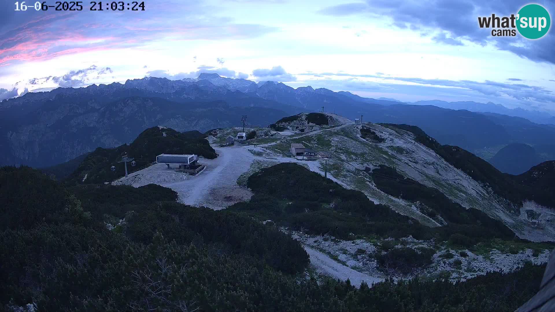 Skijalište Vogel web kamera panorama sa Orlove glave proti Triglavu