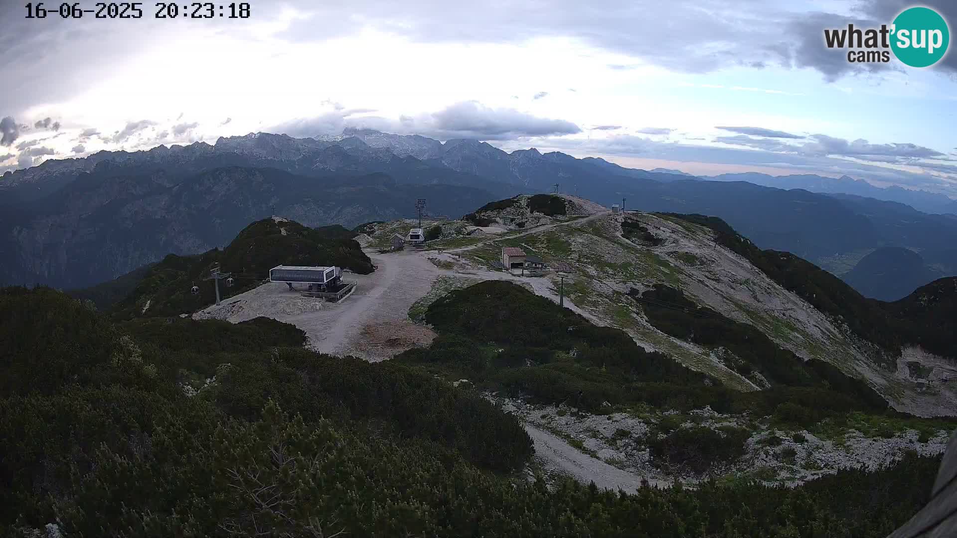Skijalište Vogel web kamera panorama sa Orlove glave proti Triglavu