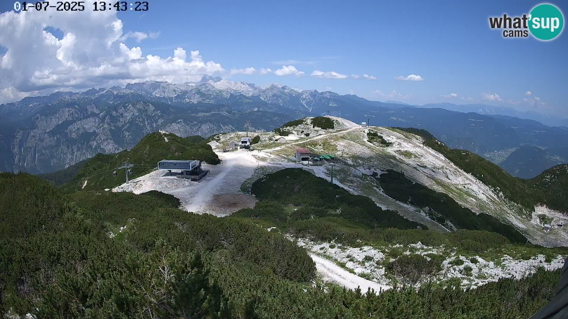 Smučišče Vogel Spletna kamera Pogled z Orlove Glave proti Triglavu