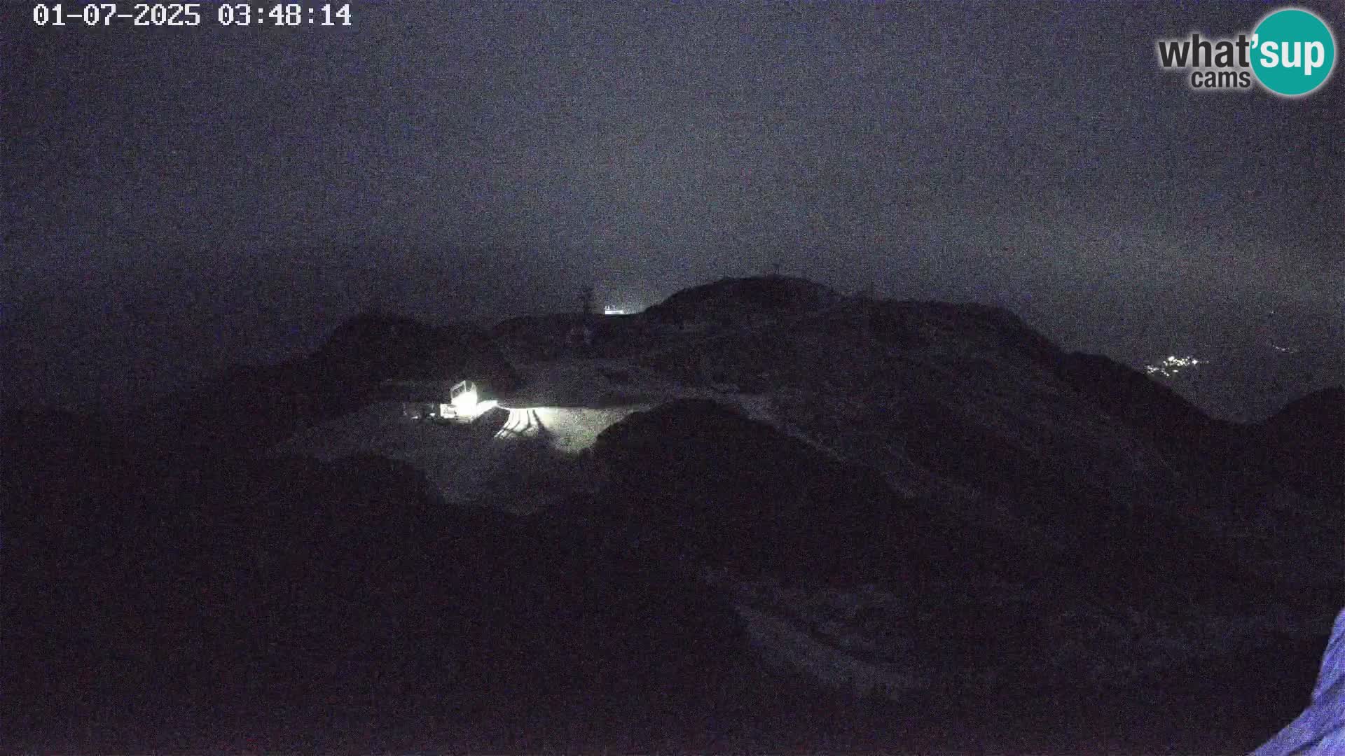 Vogel Ski Resort webcam View from Orlova Glava to Triglav