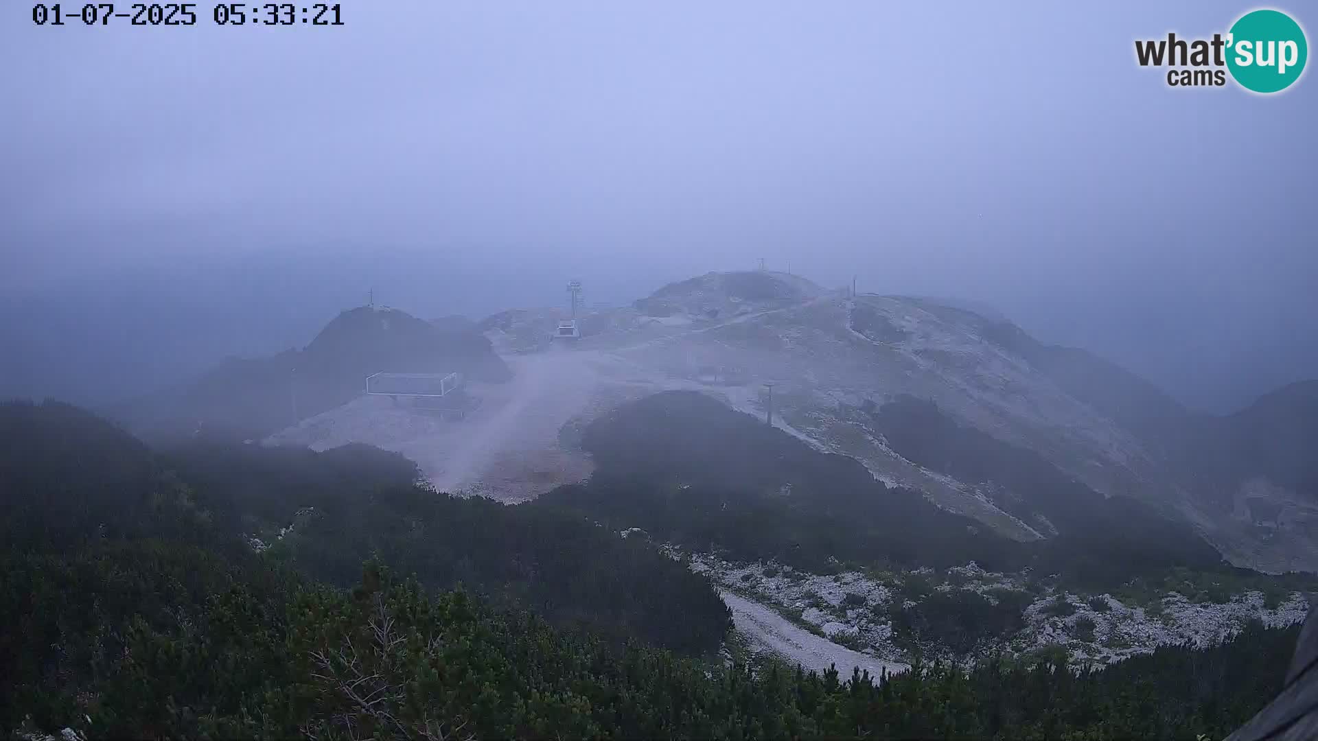 Skijalište Vogel web kamera panorama sa Orlove glave proti Triglavu