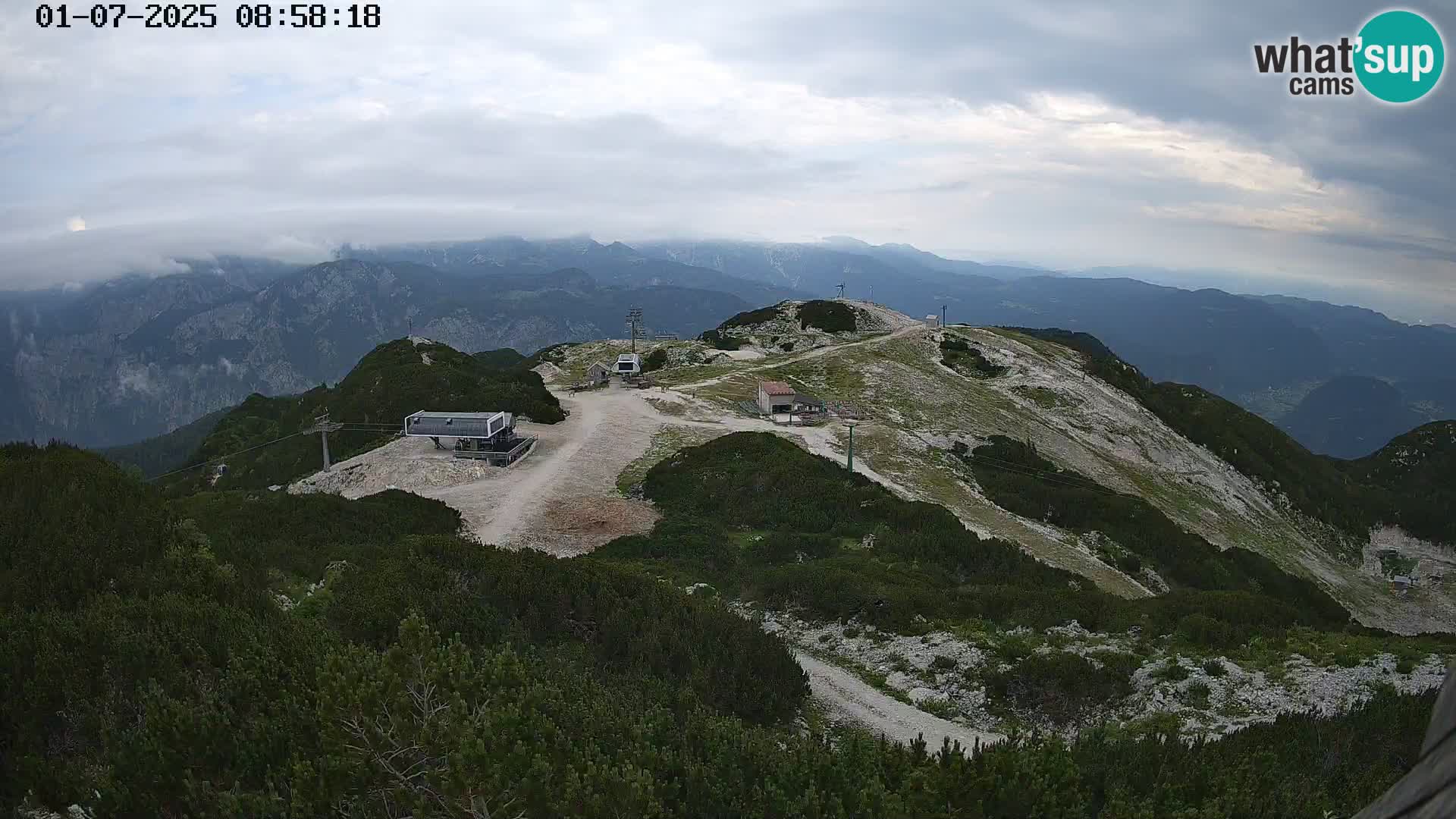 Smučišče Vogel Spletna kamera Pogled z Orlove Glave proti Triglavu