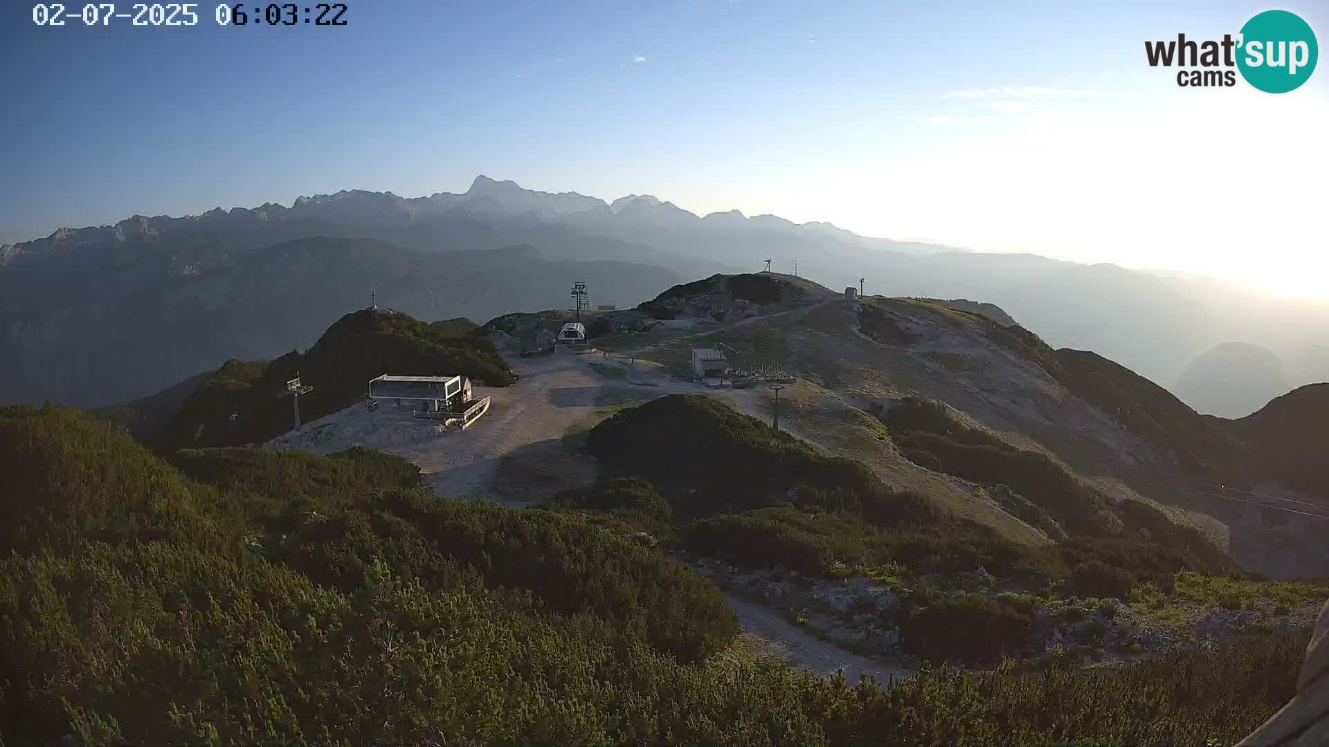 Skijalište Vogel web kamera panorama sa Orlove glave proti Triglavu