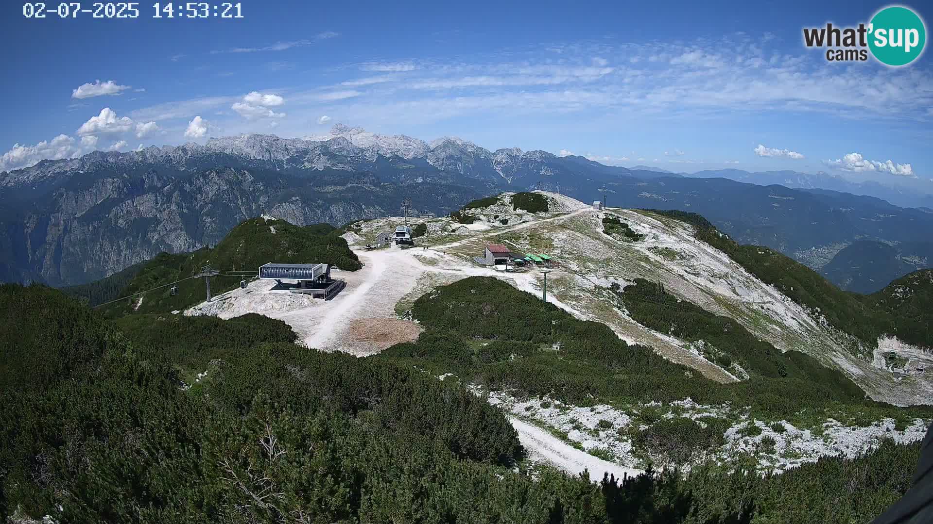 Skijalište Vogel web kamera panorama sa Orlove glave proti Triglavu
