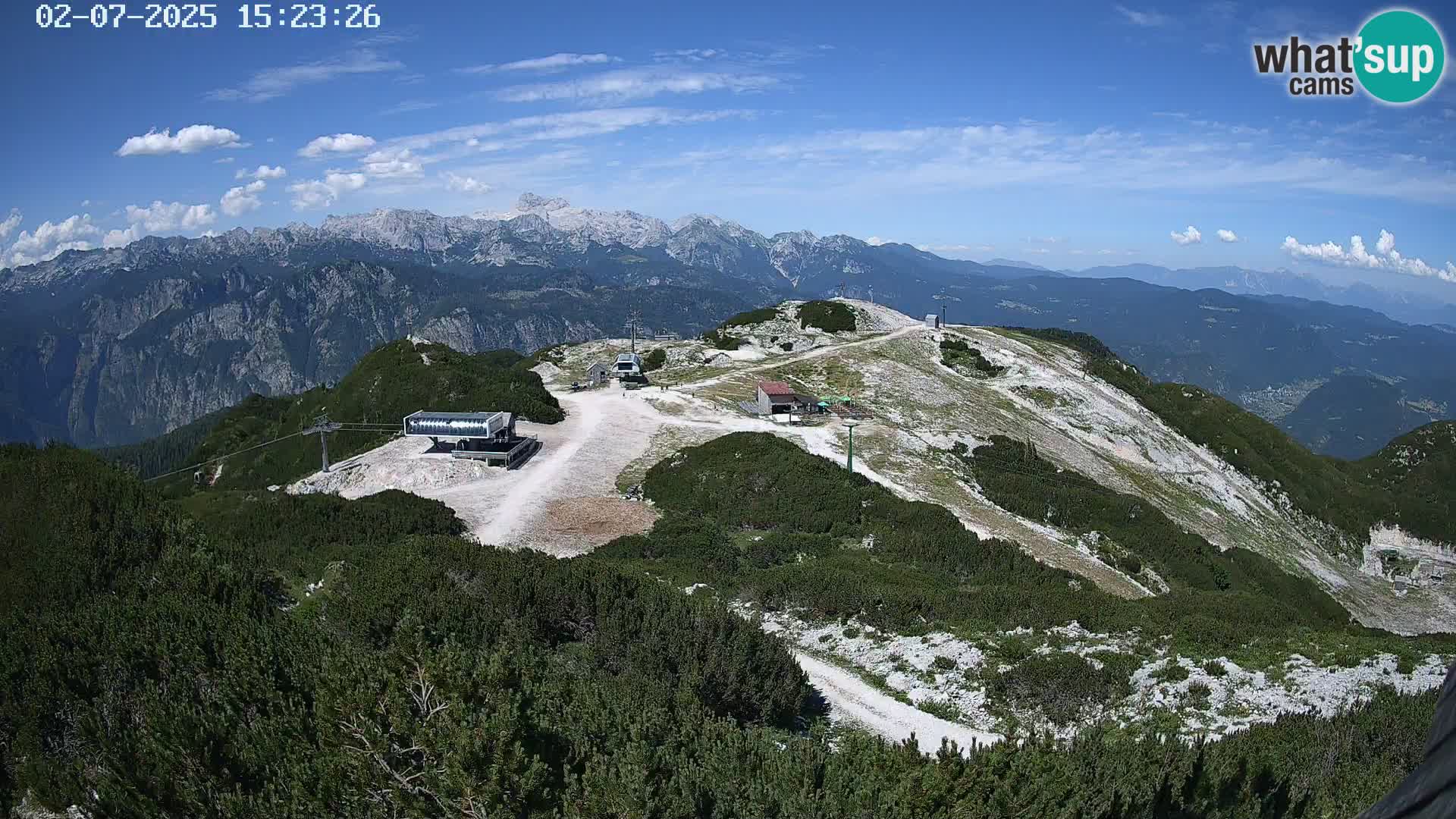 Smučišče Vogel Spletna kamera Pogled z Orlove Glave proti Triglavu