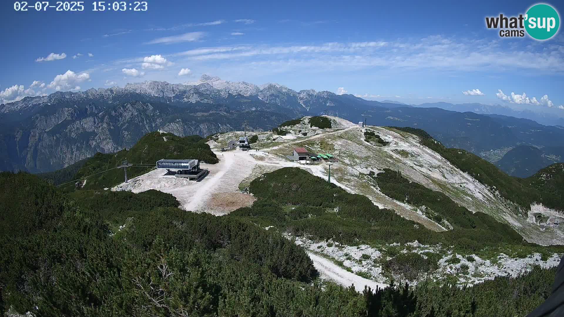 Skijalište Vogel web kamera panorama sa Orlove glave proti Triglavu