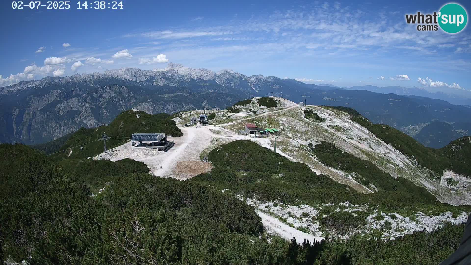 Skijalište Vogel web kamera panorama sa Orlove glave proti Triglavu