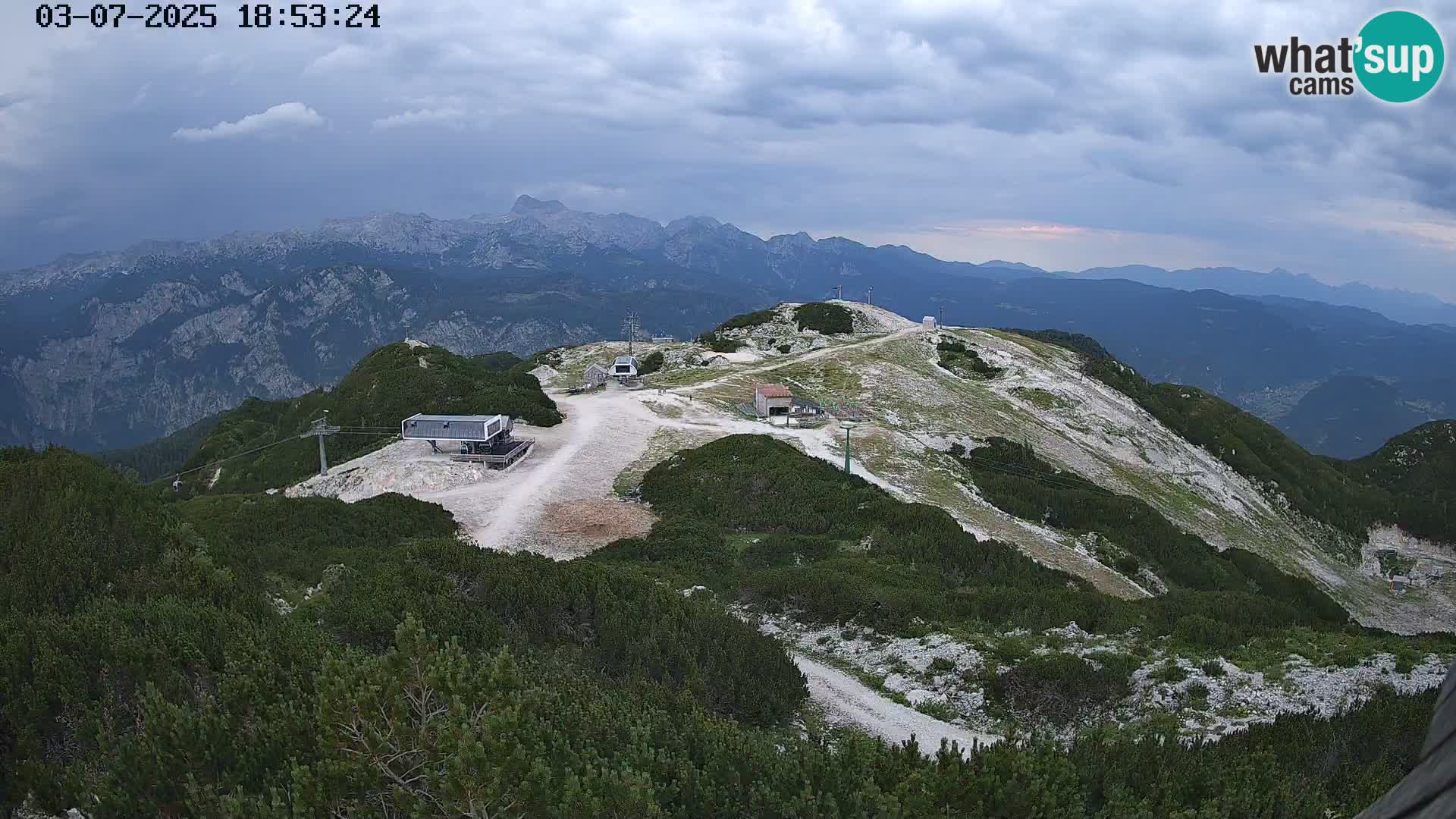 Skijalište Vogel web kamera panorama sa Orlove glave proti Triglavu