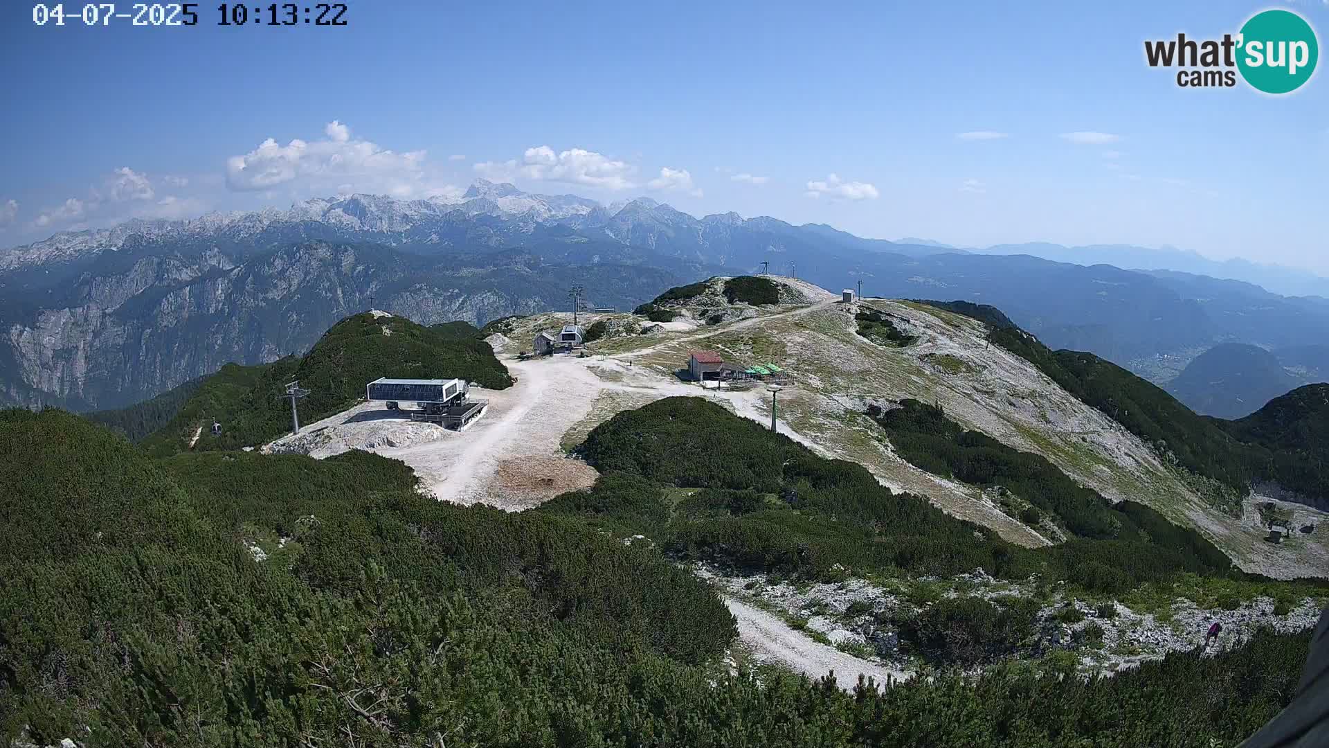 Stazione sciistica Vogel webcam Panorama dalla Orlova glave verso il Triglav