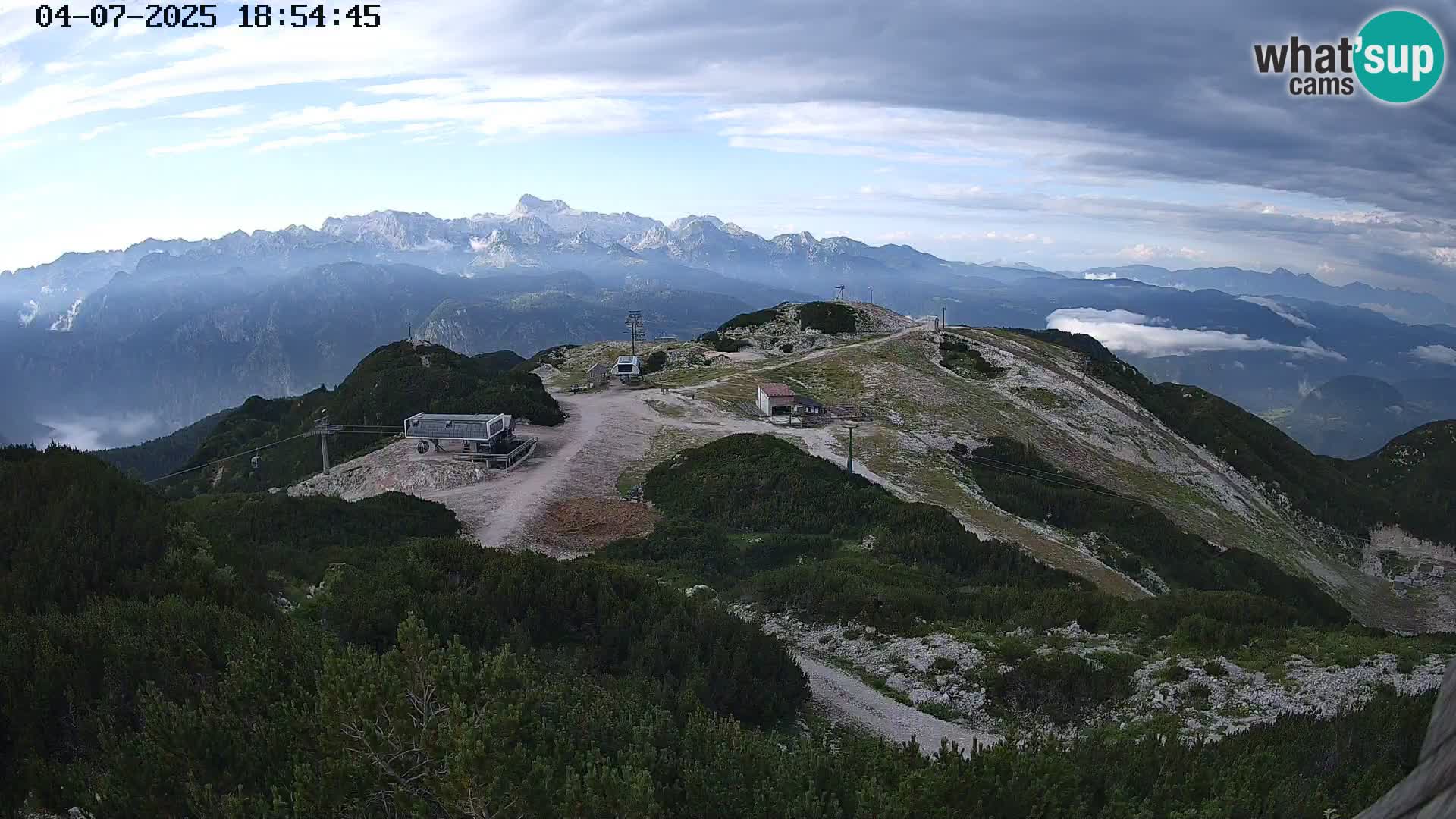 Skijalište Vogel web kamera panorama sa Orlove glave proti Triglavu