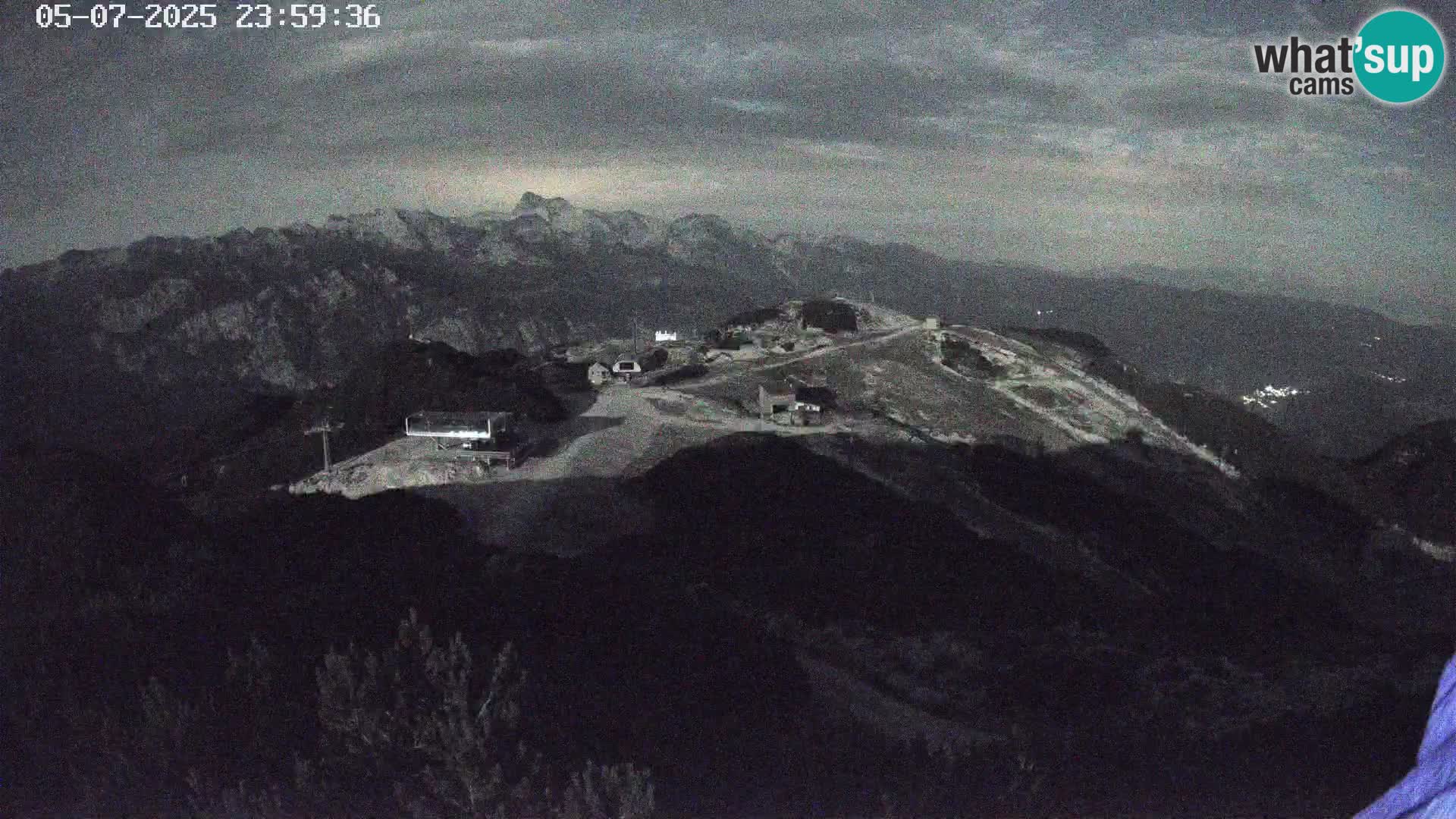 Stazione sciistica Vogel webcam Panorama dalla Orlova glave verso il Triglav