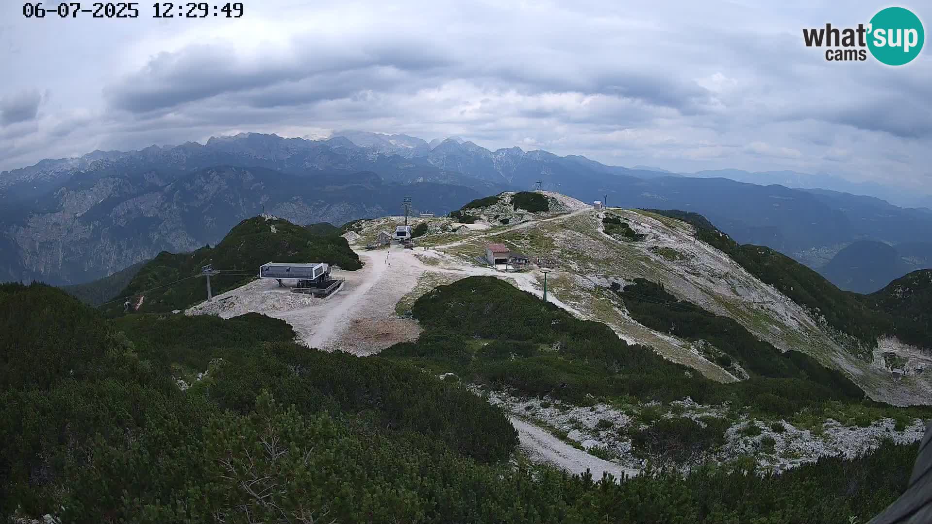 Smučišče Vogel Spletna kamera Pogled z Orlove Glave proti Triglavu