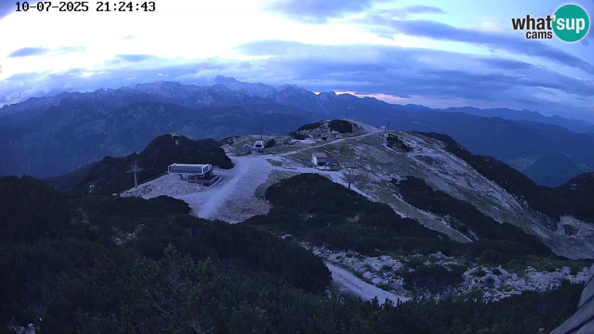 Skijalište Vogel web kamera panorama sa Orlove glave proti Triglavu