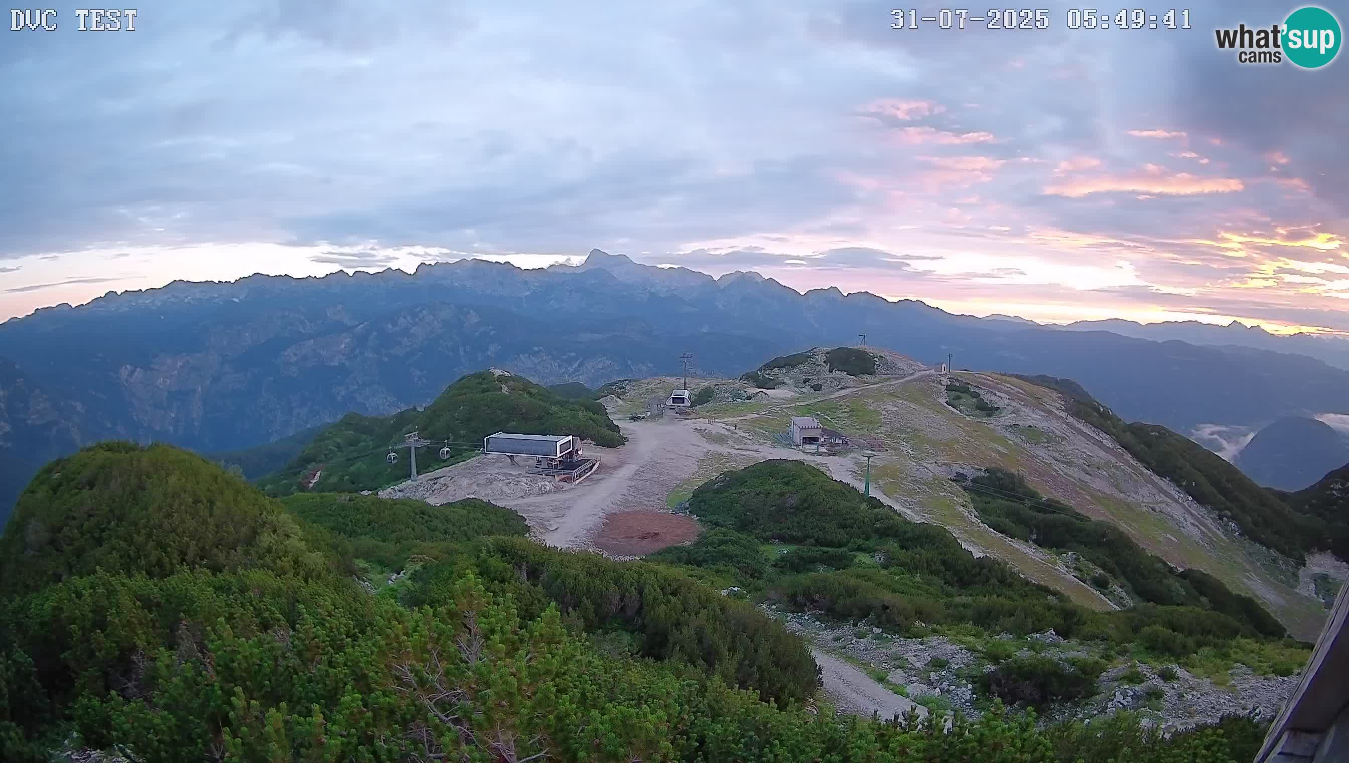 Stazione sciistica Vogel webcam Panorama dalla Orlova glave verso il Triglav