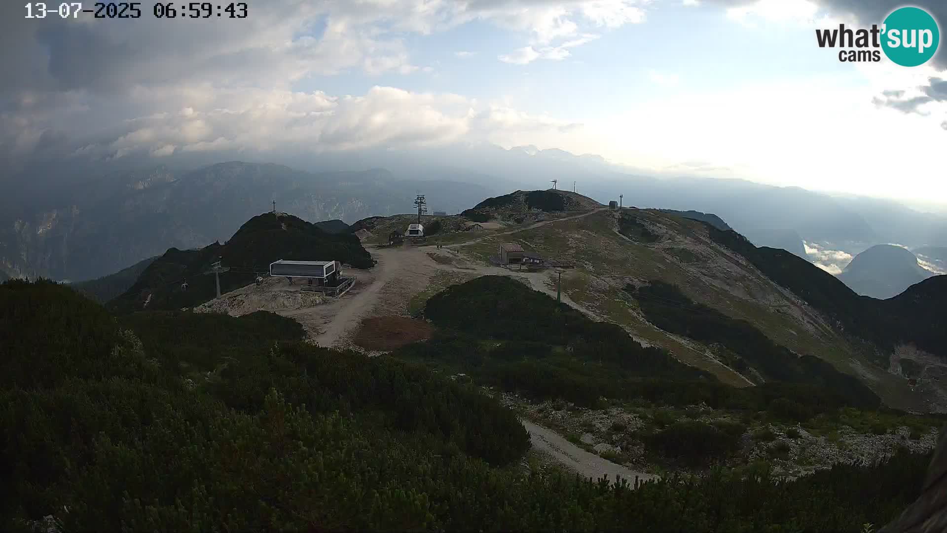 Smučišče Vogel Spletna kamera Pogled z Orlove Glave proti Triglavu