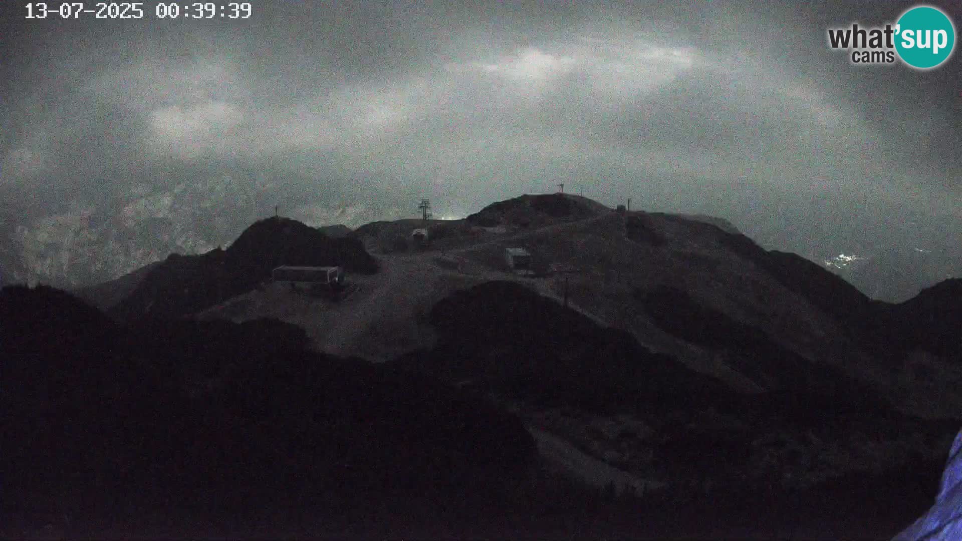 Vogel Ski Resort webcam View from Orlova Glava to Triglav