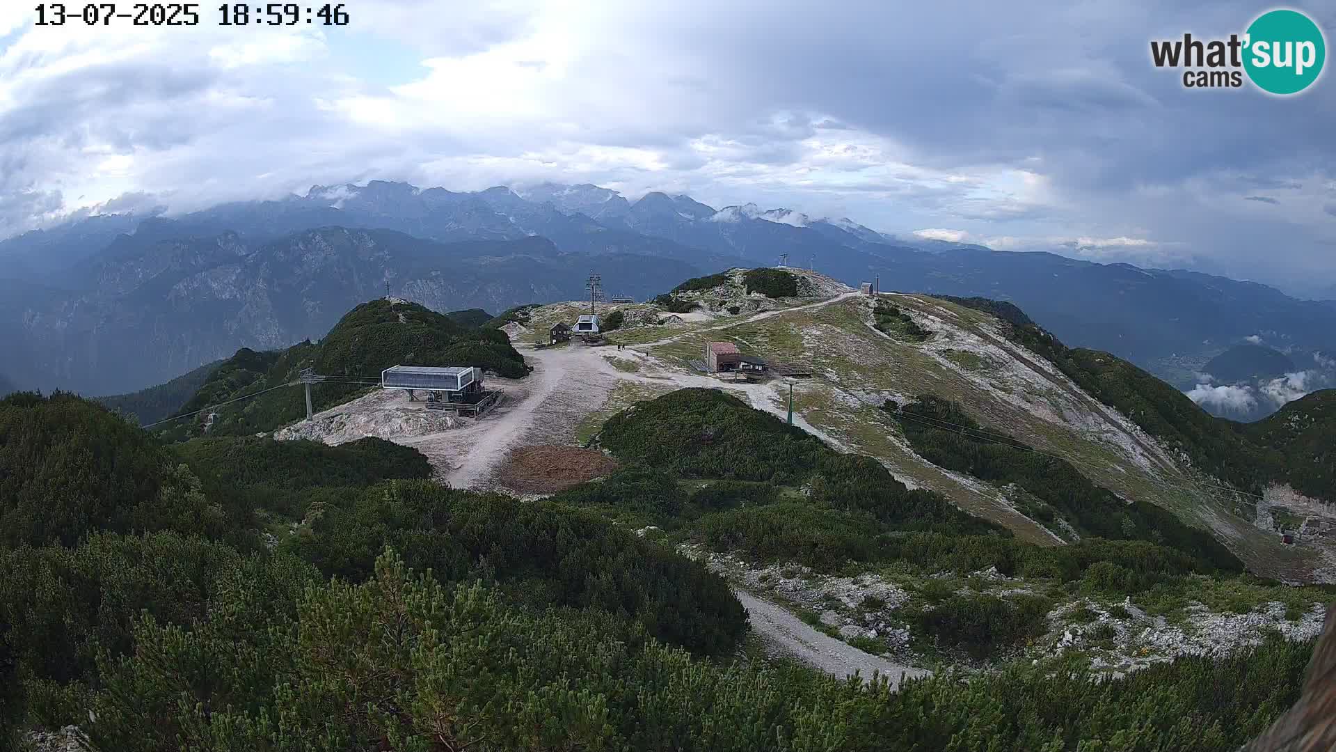 Skijalište Vogel web kamera panorama sa Orlove glave proti Triglavu